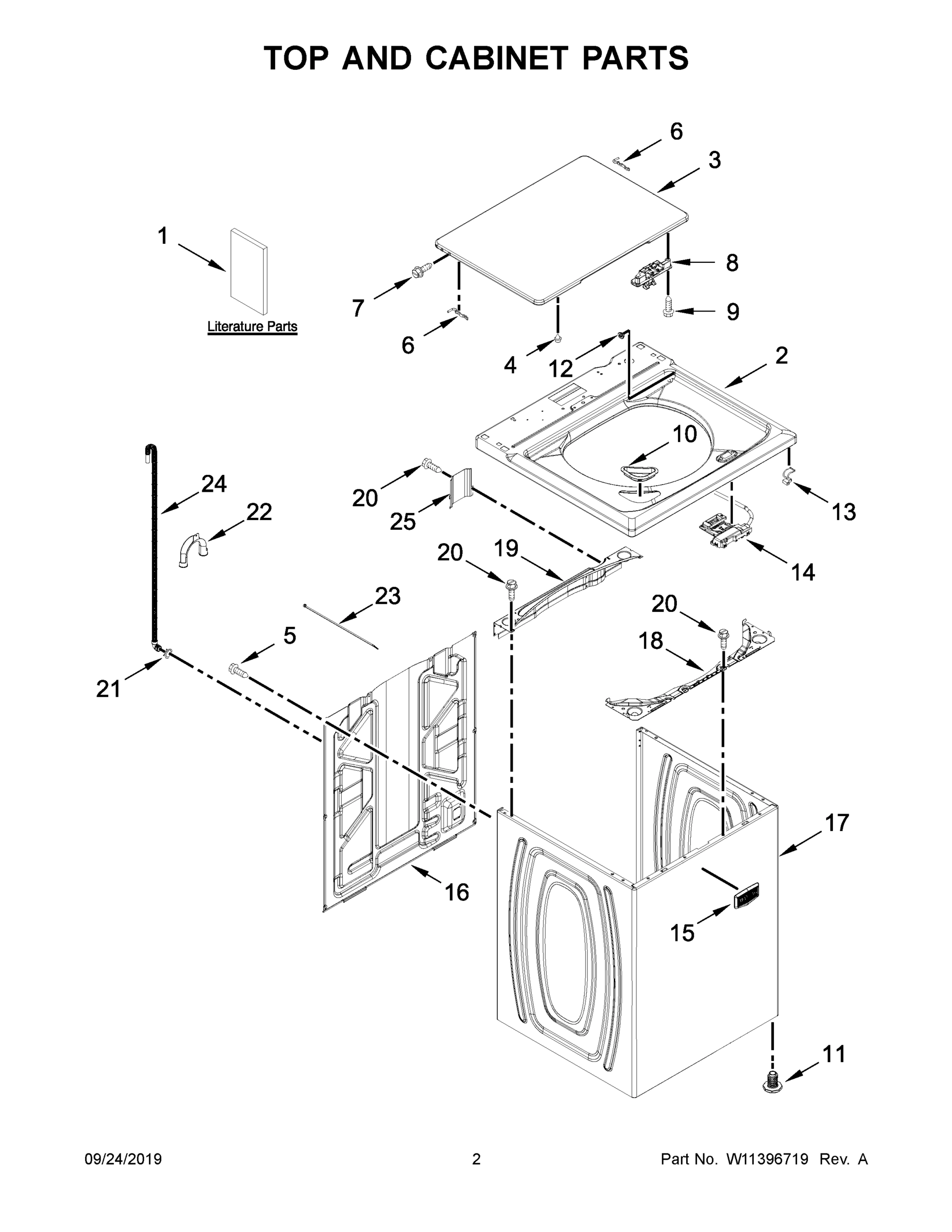 02 - TOP AND CABINET PARTS