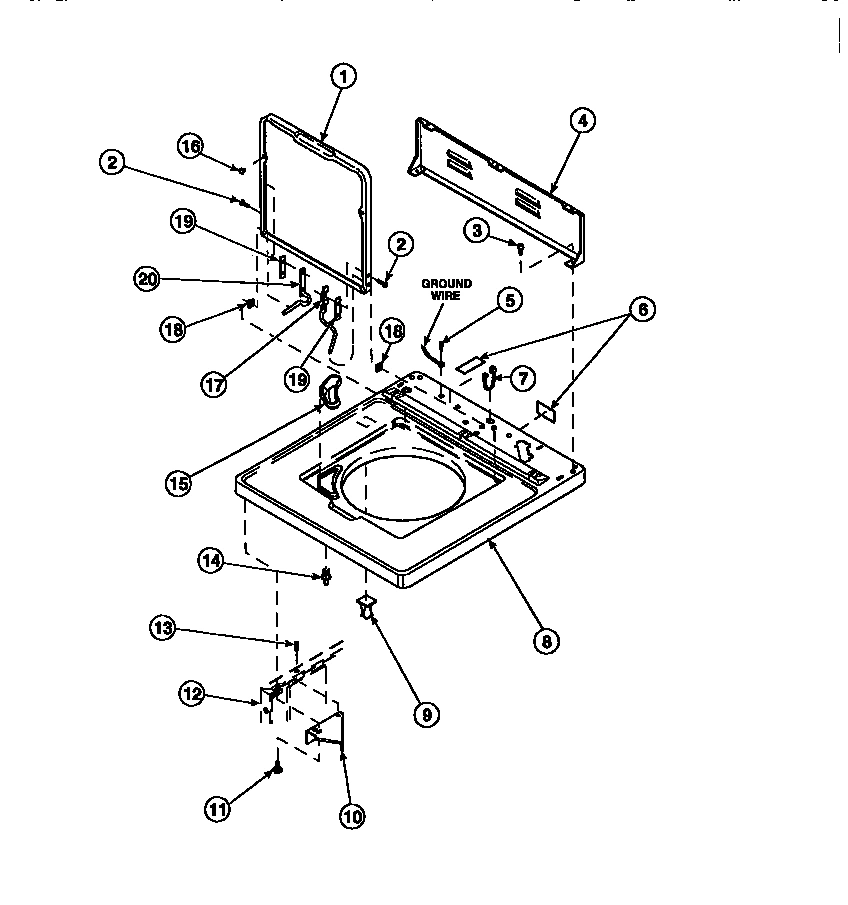 05 - CAB TOP/LOADING DR & CTRL HOOD REAR PAN