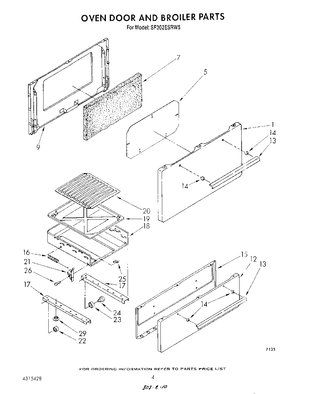 04 - OVEN DOOR AND BROILER