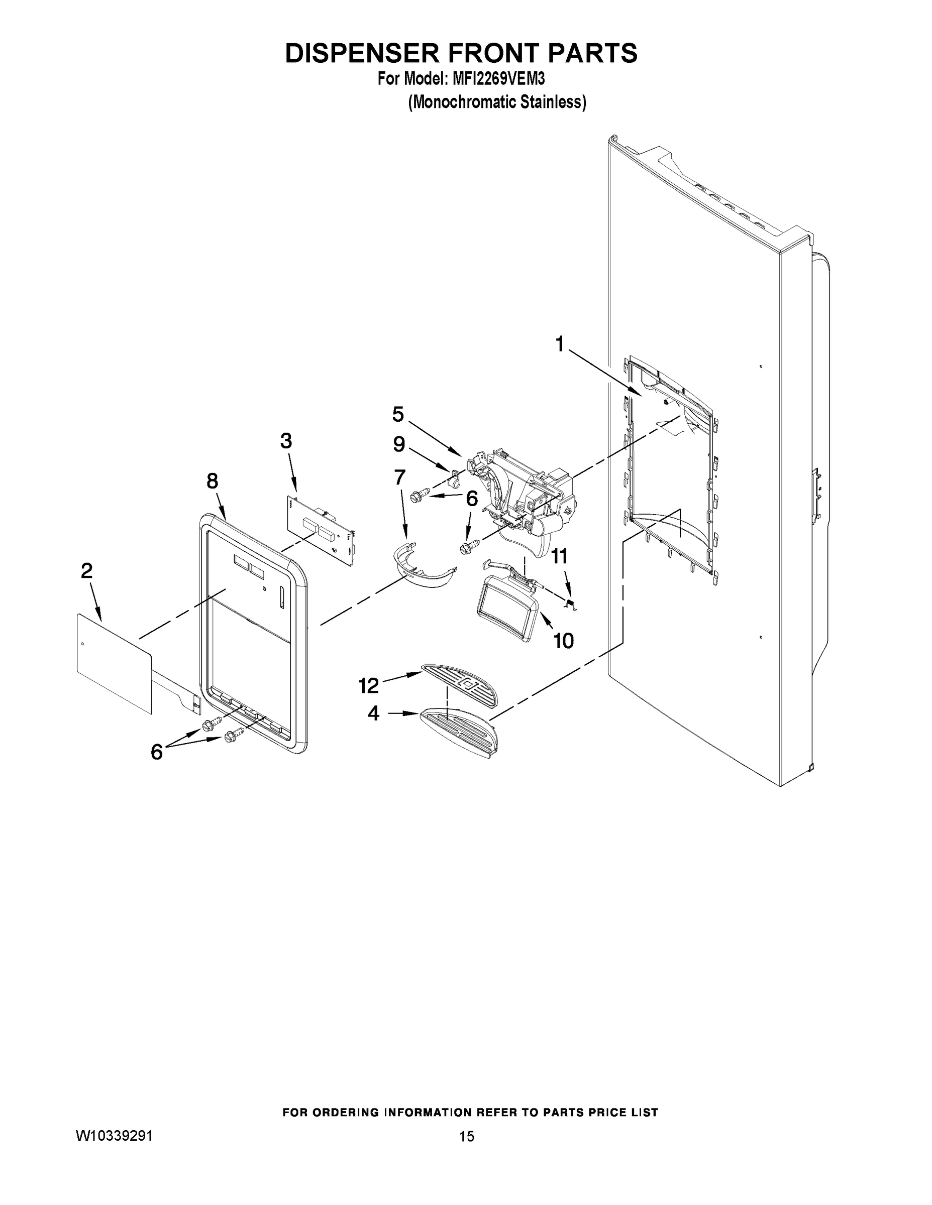 08 - DISPENSER FRONT PARTS