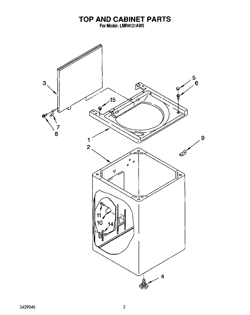 02 - TOP AND CABINET, LIT/OPTIONAL
