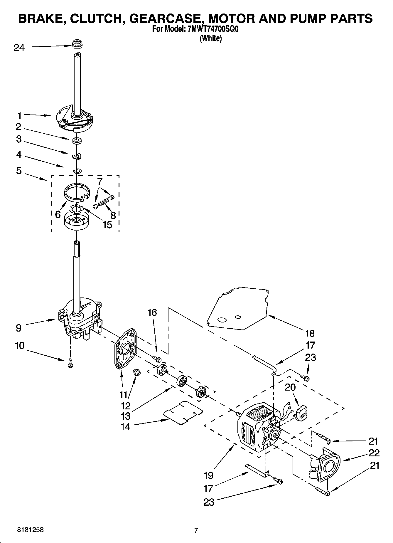 04 - BRAKE, CLUTCH, GEARCASE, MOTOR AND PUMP PARTS