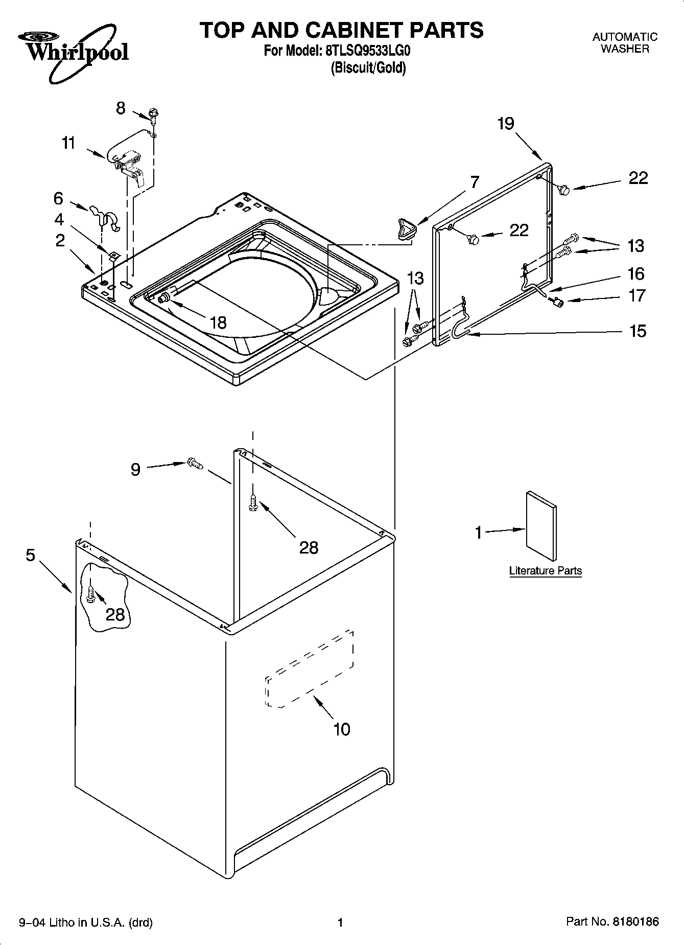 01 - TOP AND CABINET PARTS