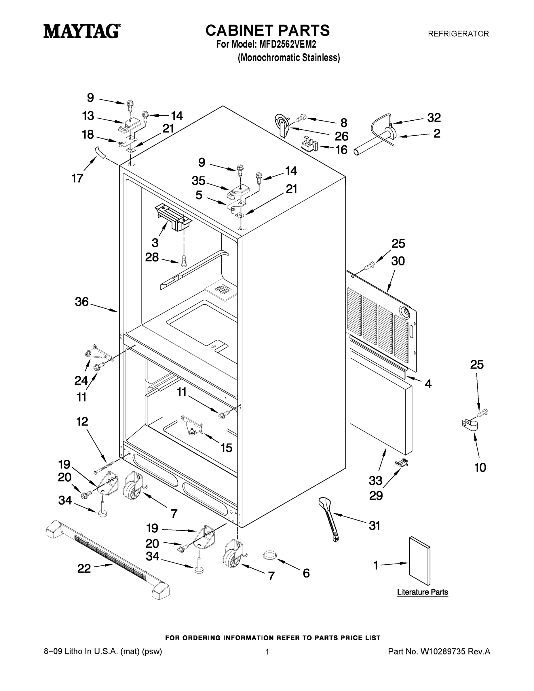01 - CABINET PARTS
