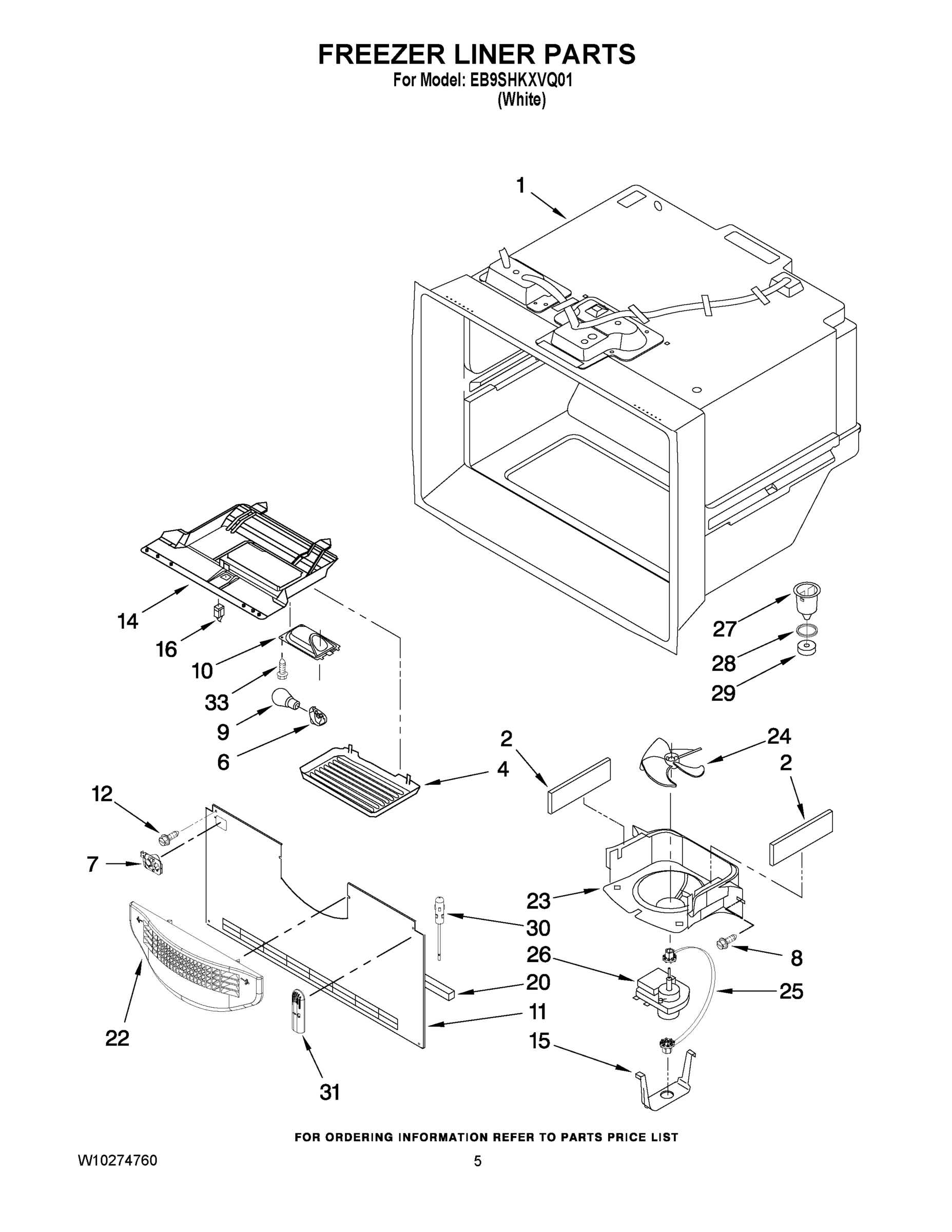 03 - FREEZER LINER PARTS