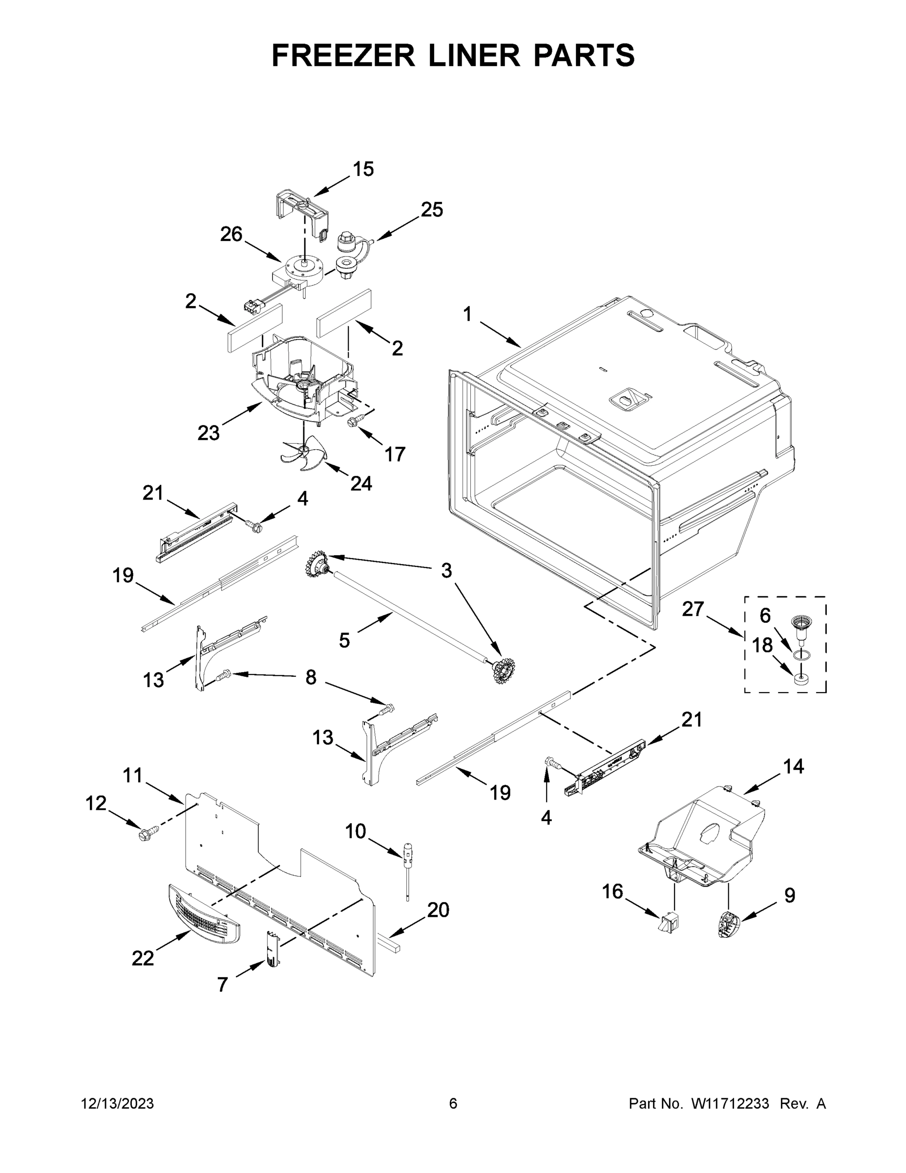 04 - FREEZER LINER PARTS