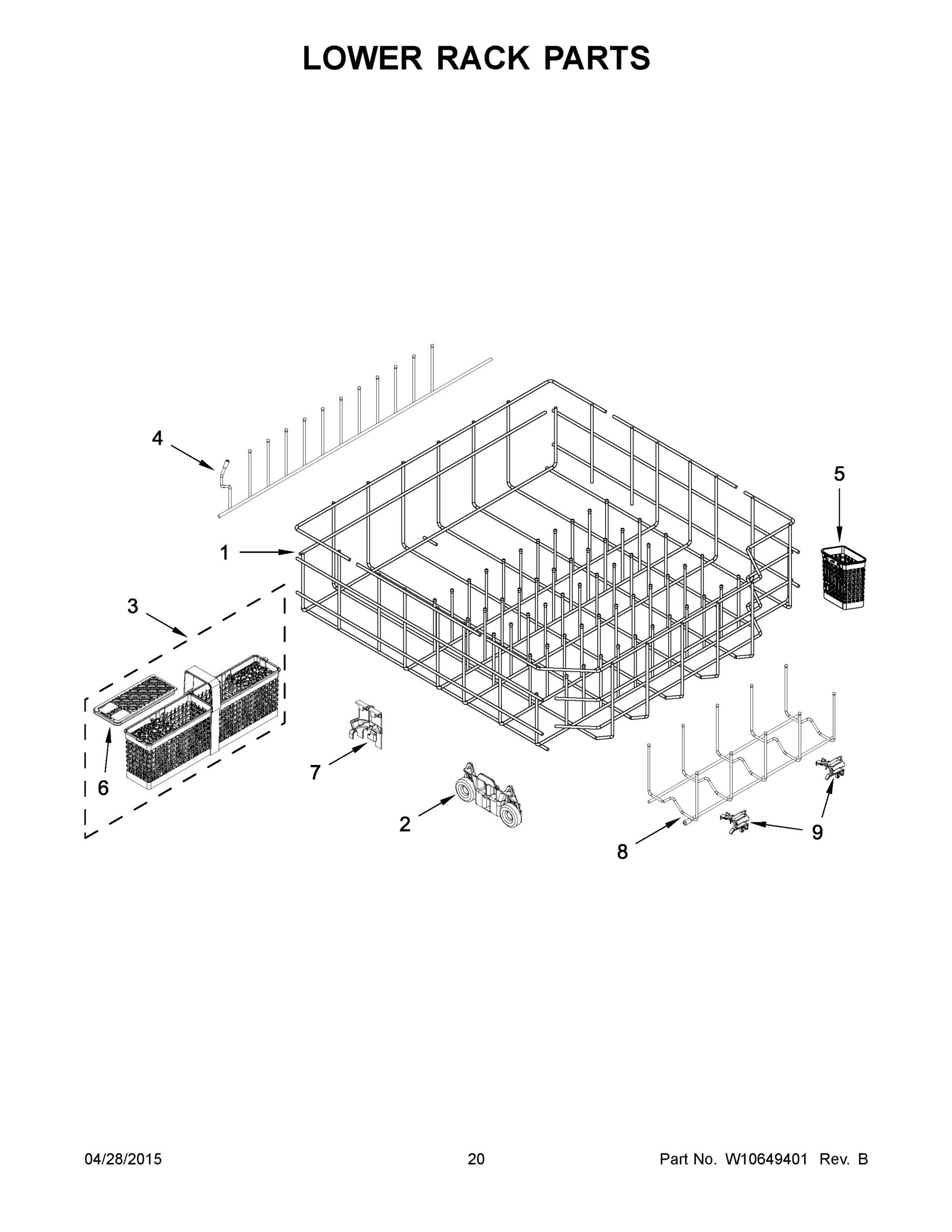 11 - LOWER RACK PARTS