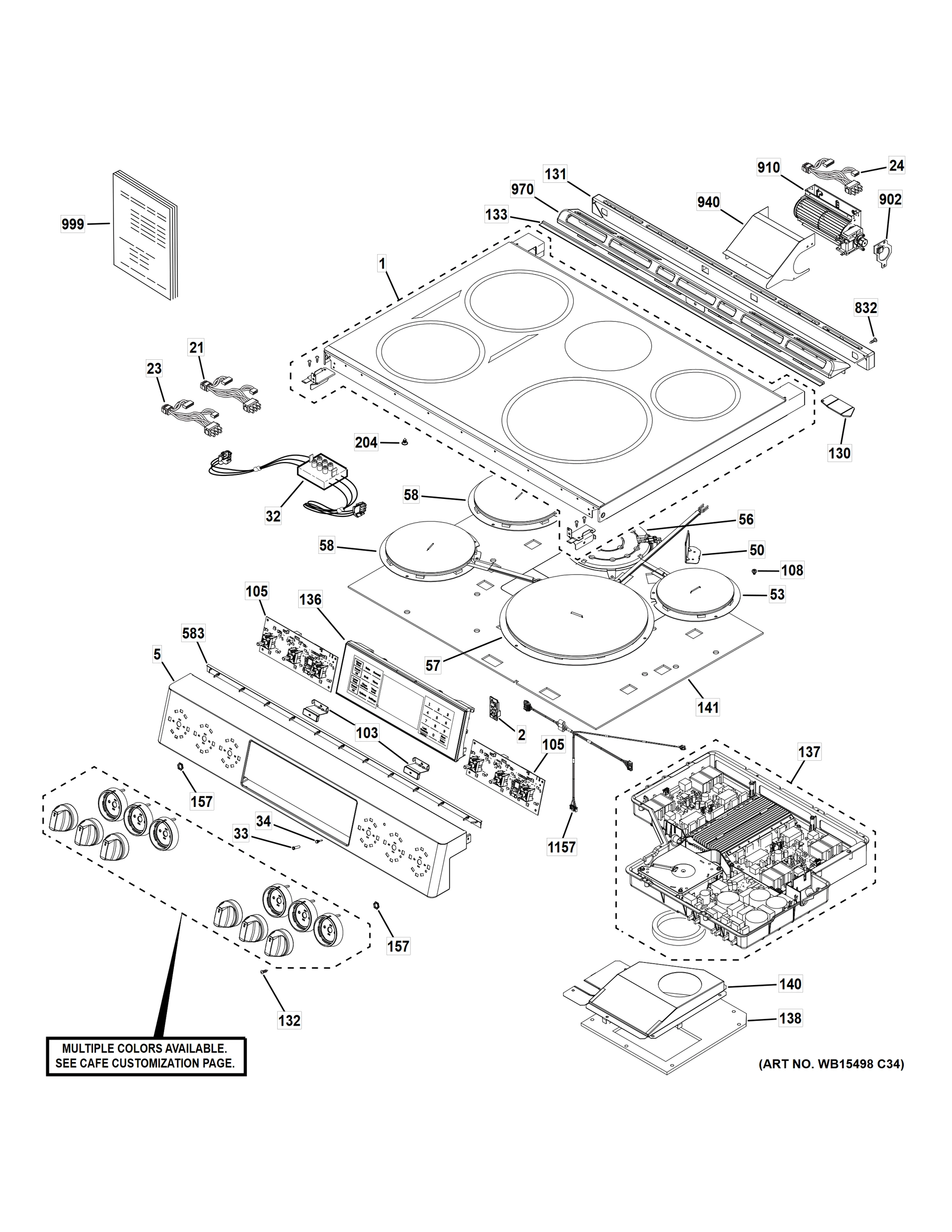 CONTROL PANEL & COOKTOP