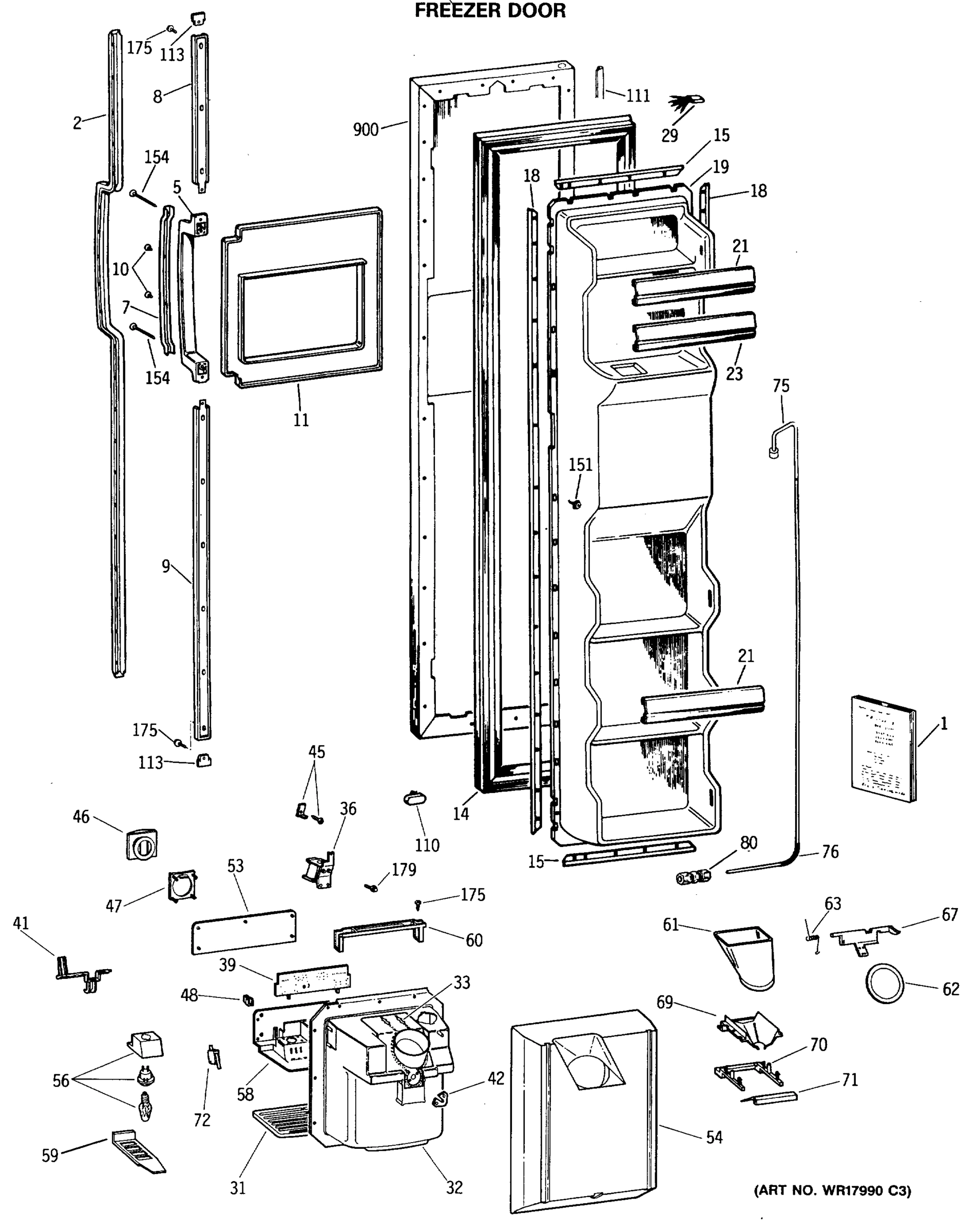 FREEZER DOOR