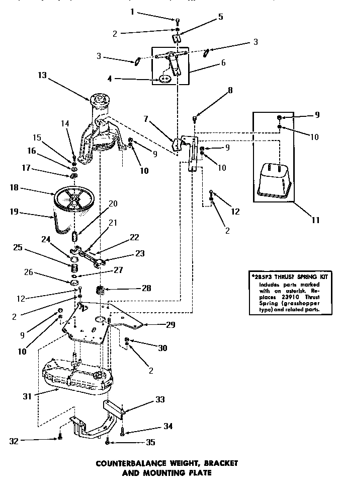 11 - COUNTERBALANCE WEIGHT, BRKT & MTG PLATE