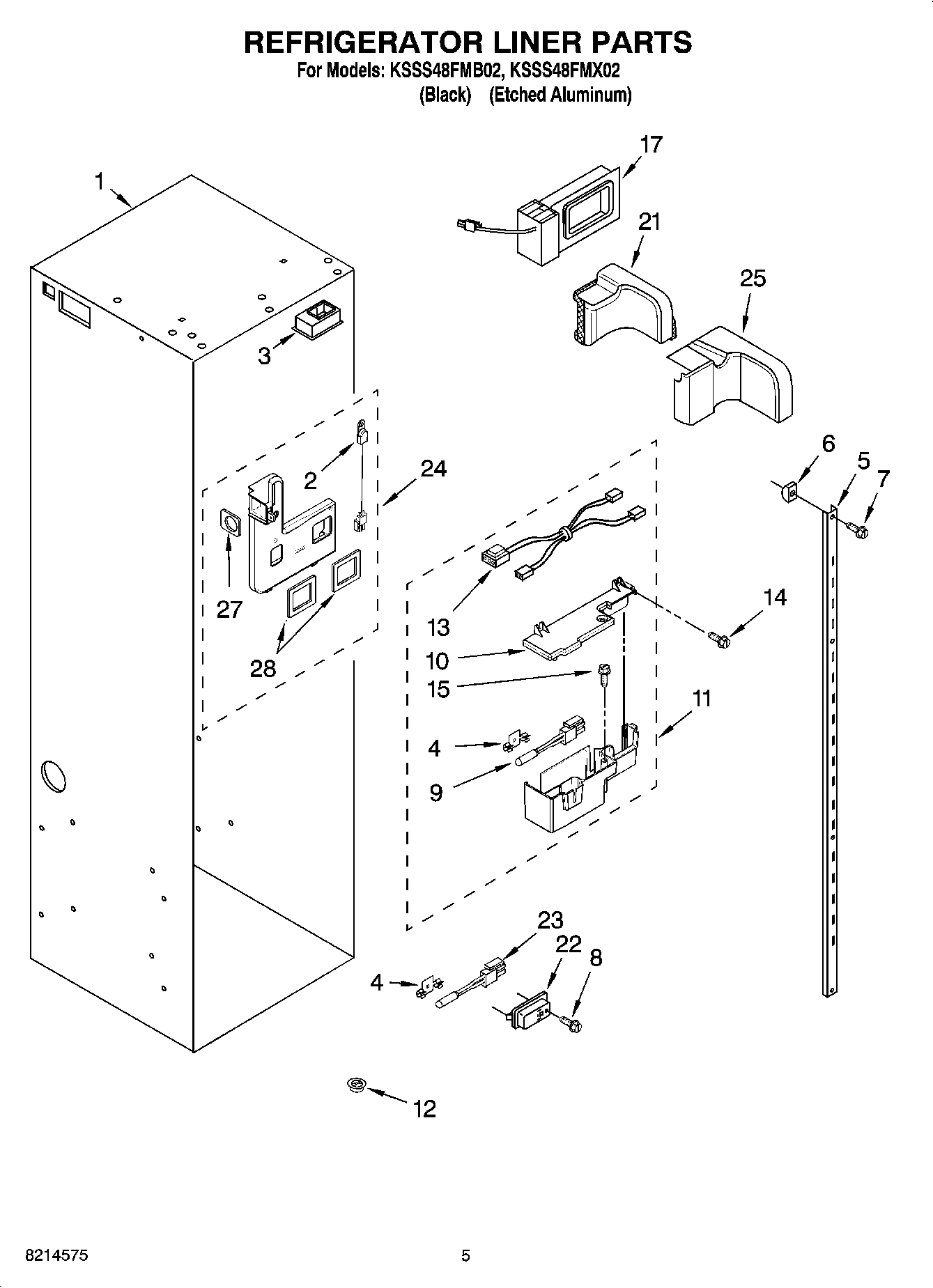 04 - REFRIGERATOR LINER PARTS
