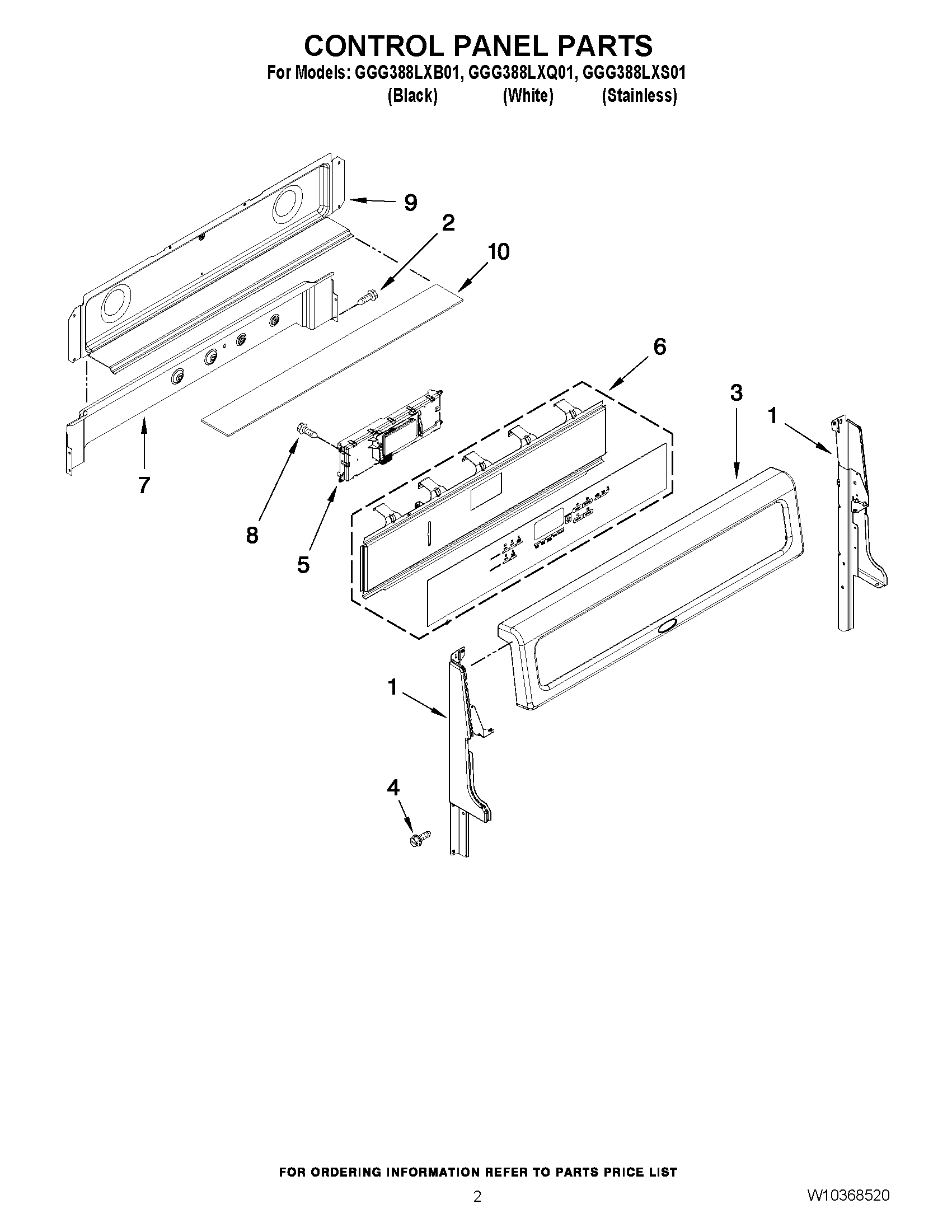 02 - CONTROL PANEL PARTS