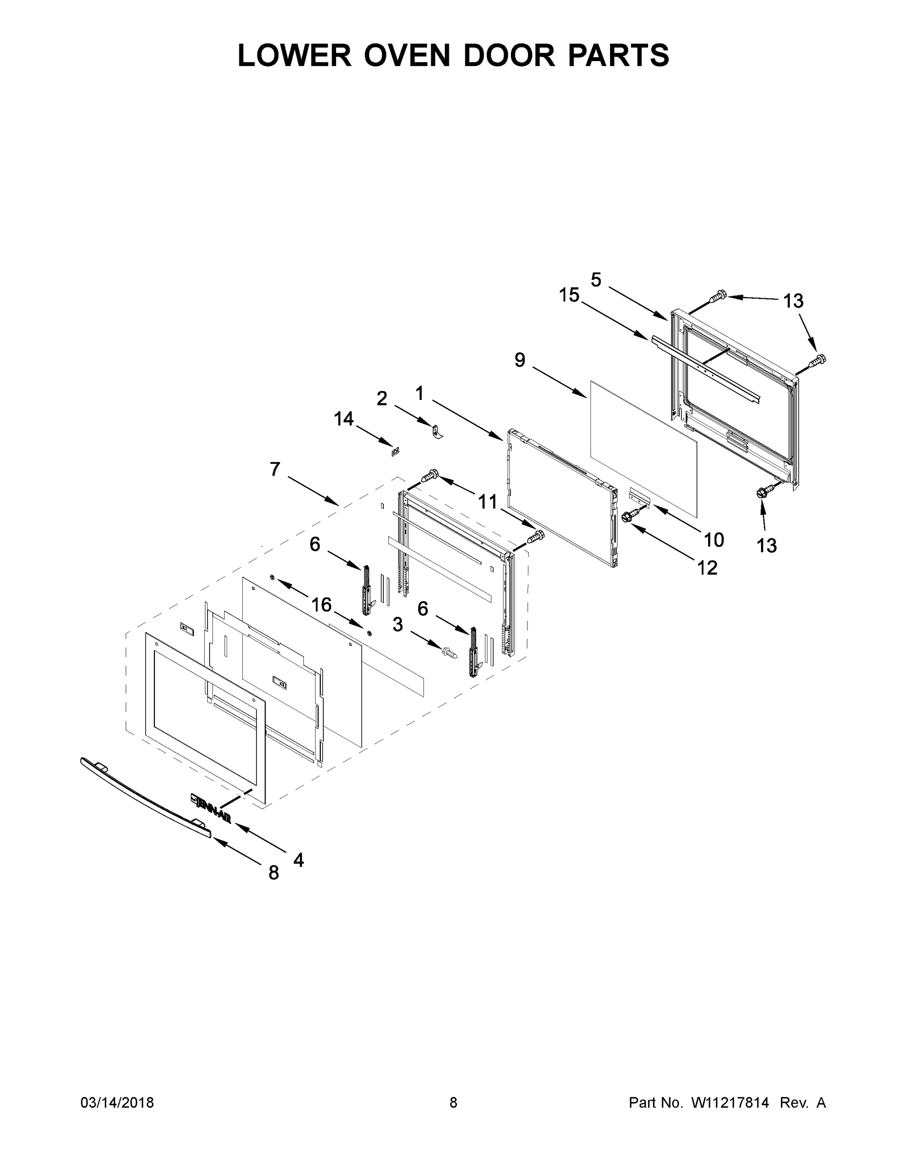 05 - LOWER OVEN DOOR PARTS