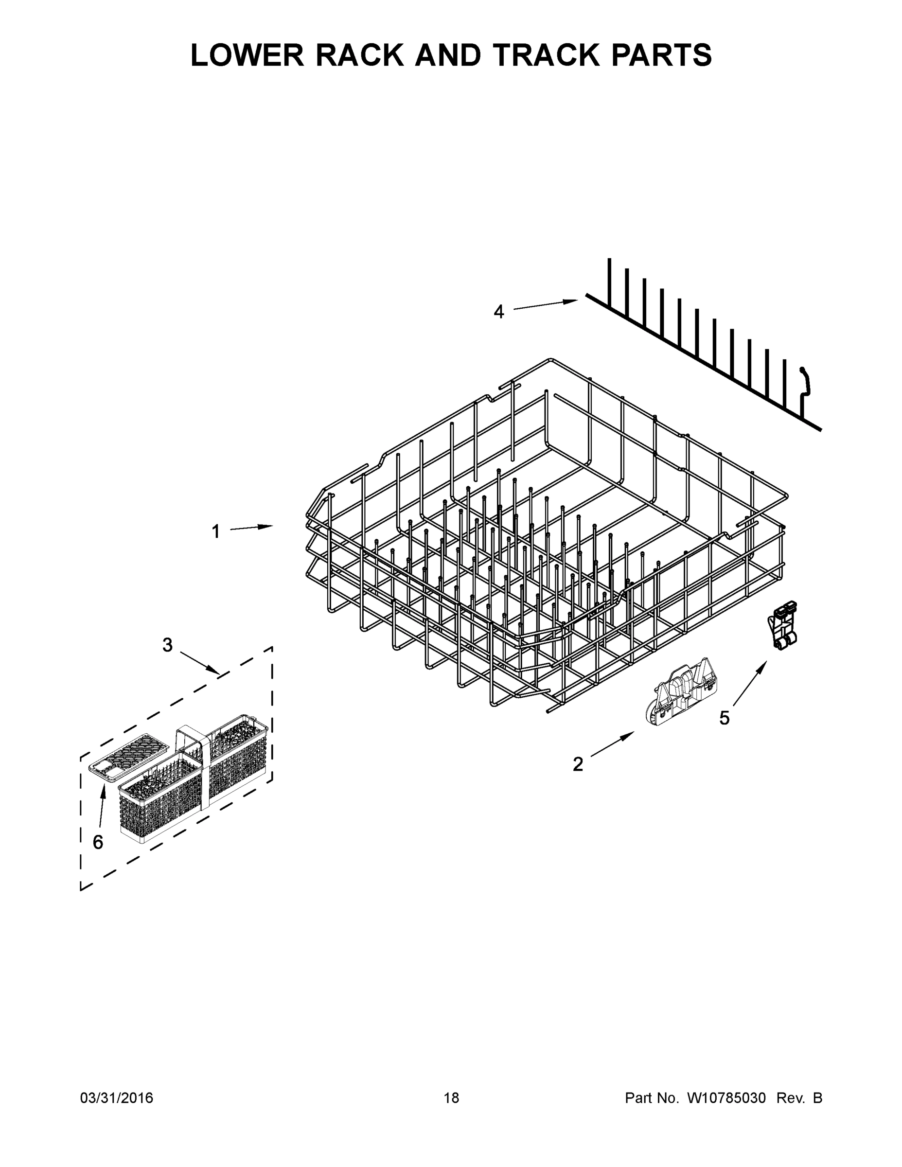 10 - LOWER RACK AND TRACK PARTS