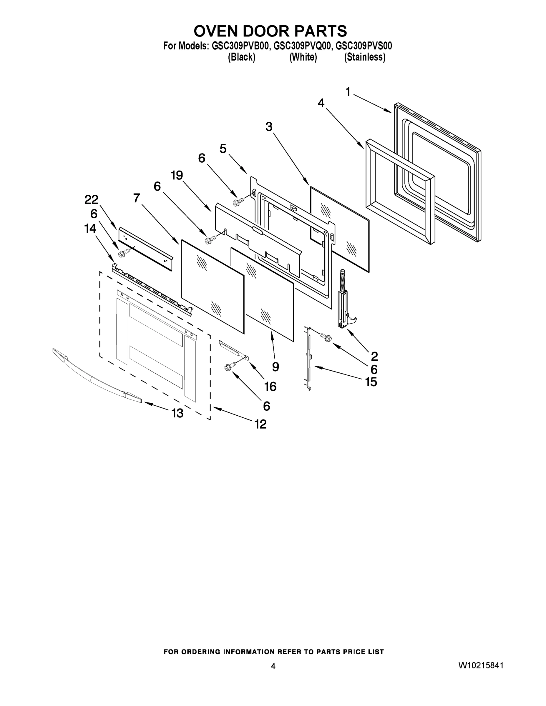 03 - OVEN DOOR PARTS
