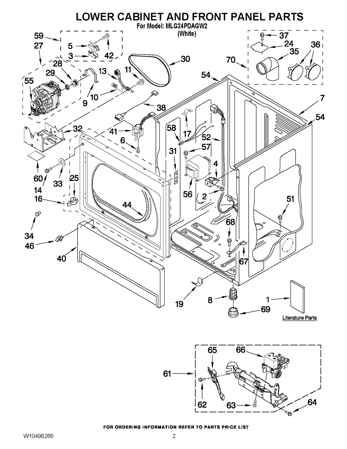 01 - LOWER CABINET AND FRONT PANEL PARTS
