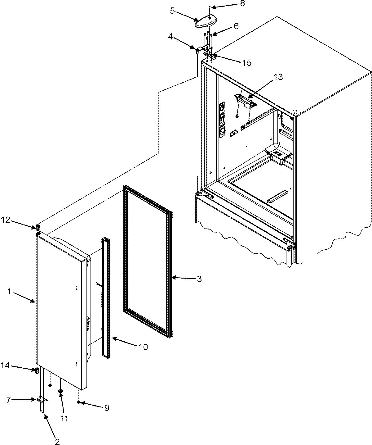 12 - LEFT REFRIGERATOR DOOR
