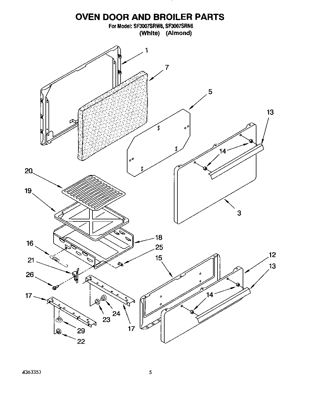04 - OVEN DOOR AND BROILER