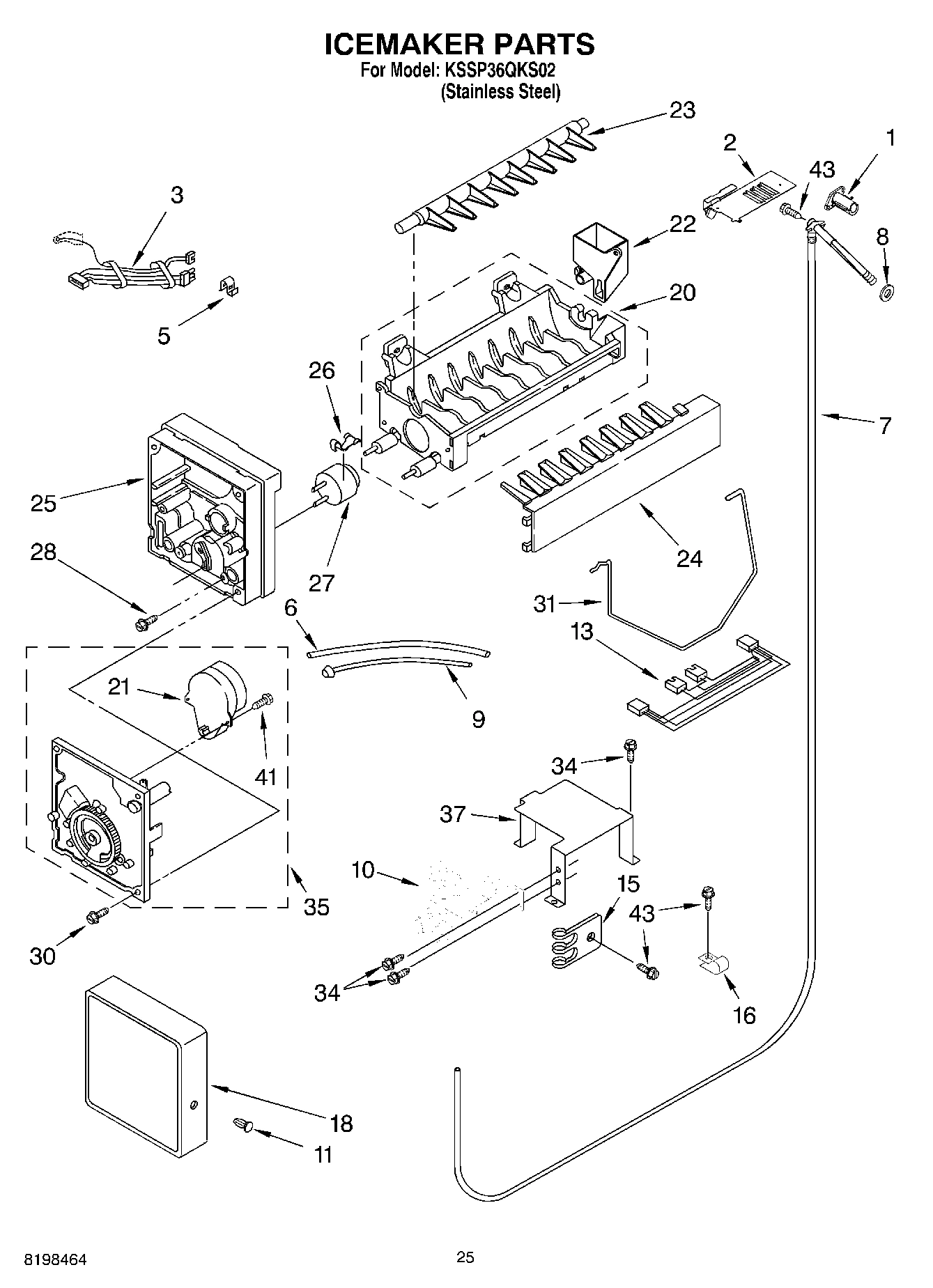 15 - ICEMAKER PARTS