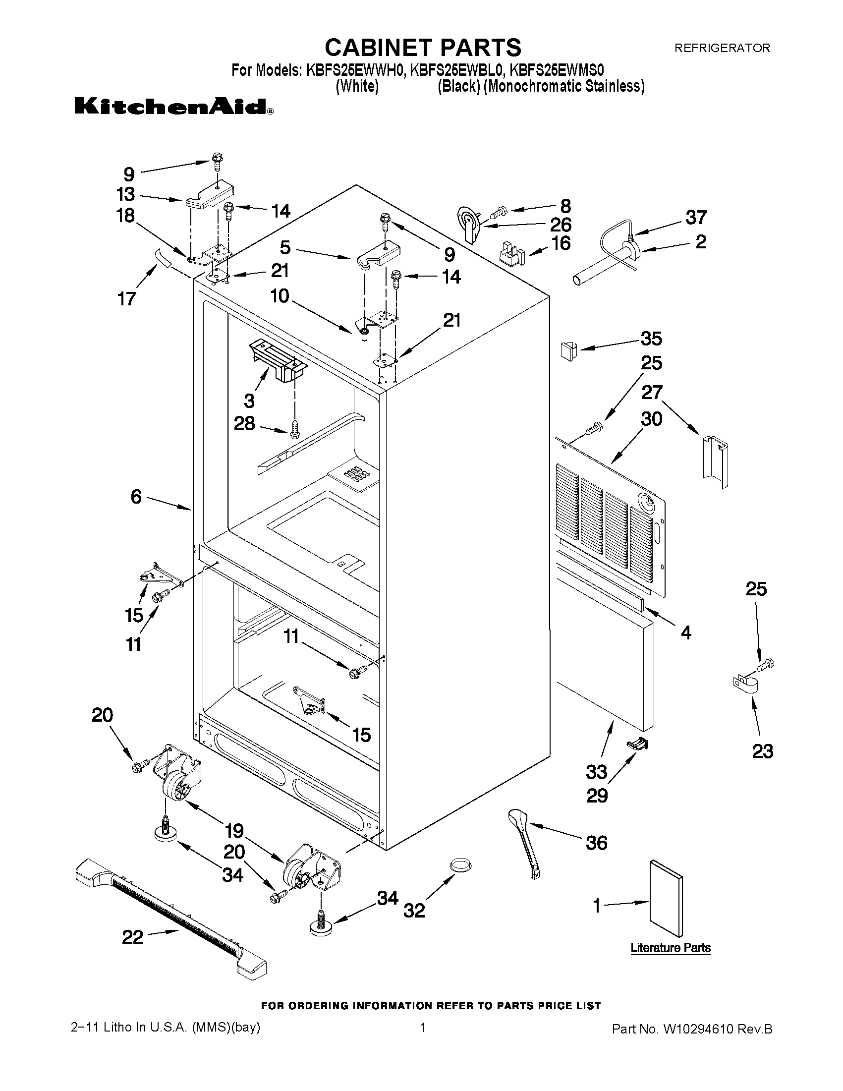 01 - CABINET PARTS