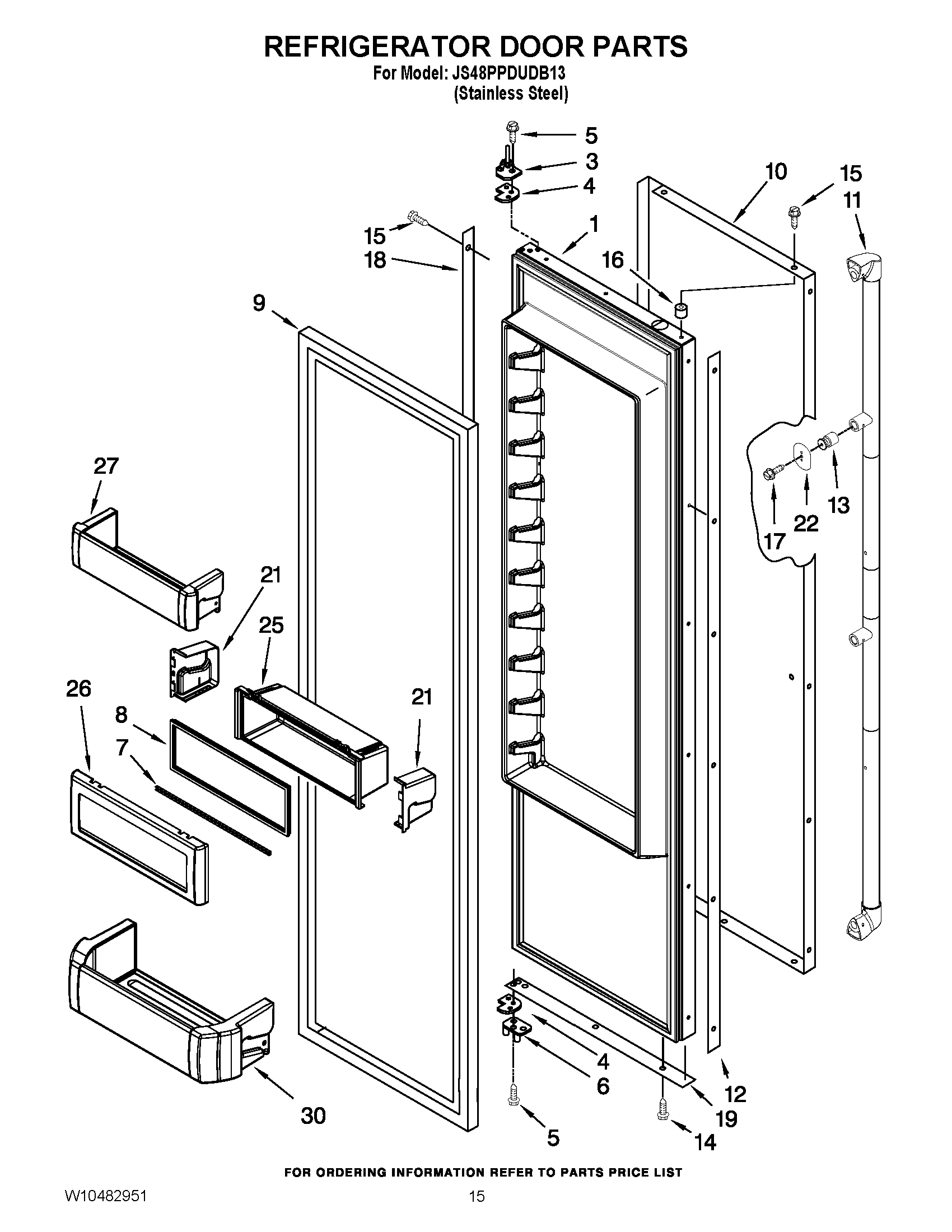 10 - REFRIGERATOR DOOR PARTS