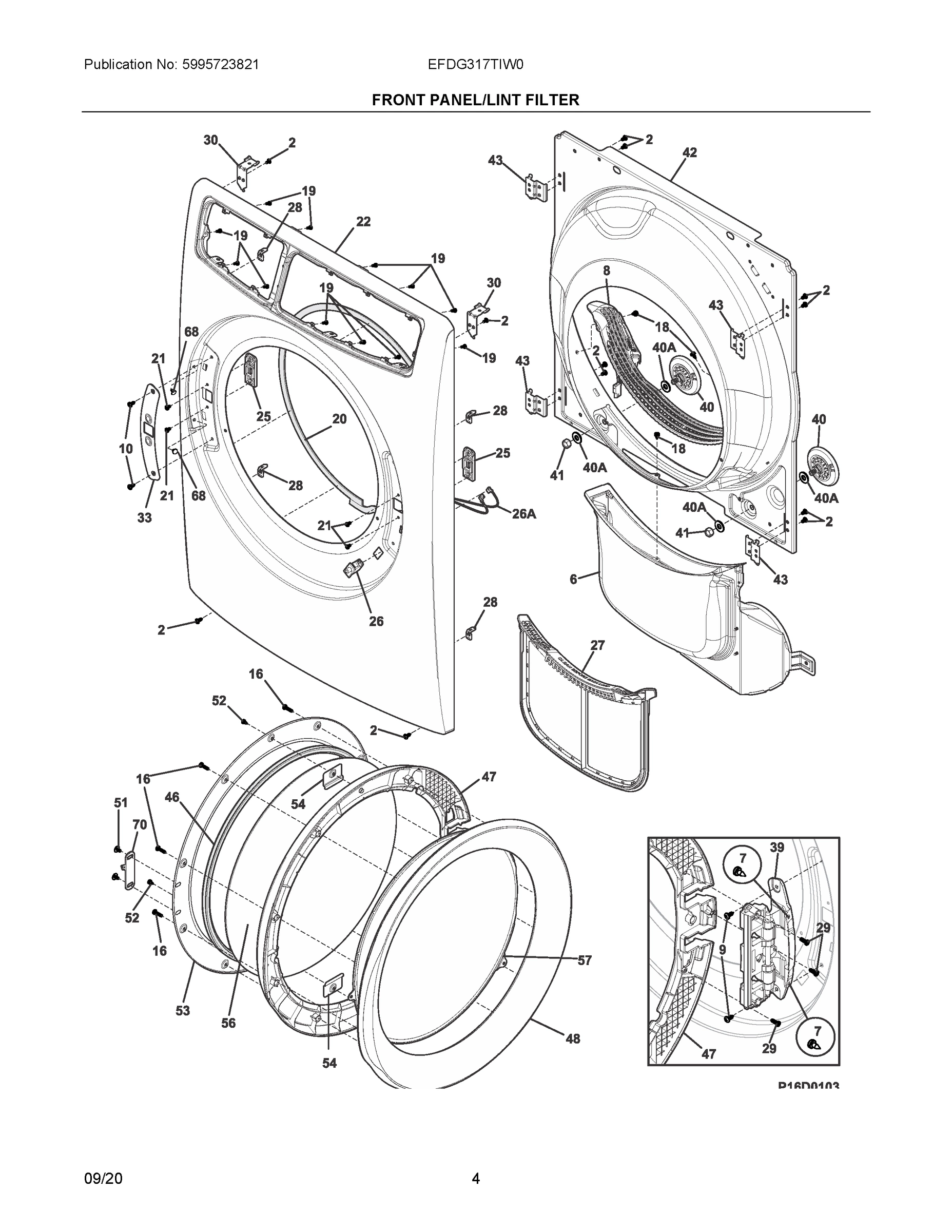 03 - FRONT PANEL/LINT FILTER