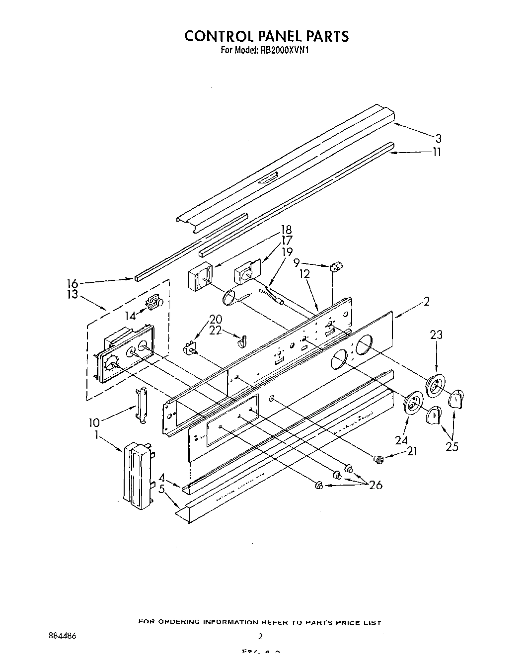 02 - CONTROL PANEL , LIT/OPTIONAL