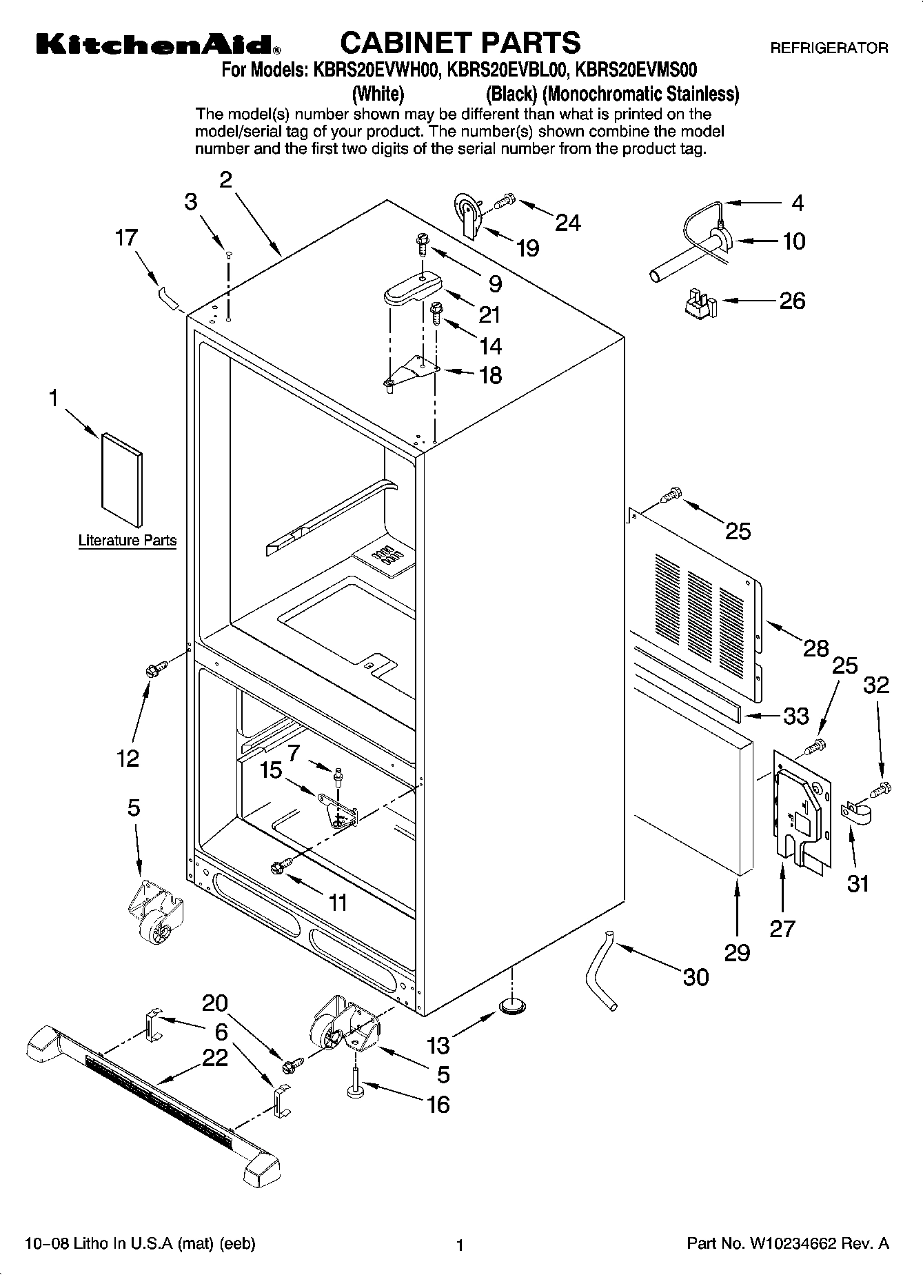 01 - CABINET PARTS