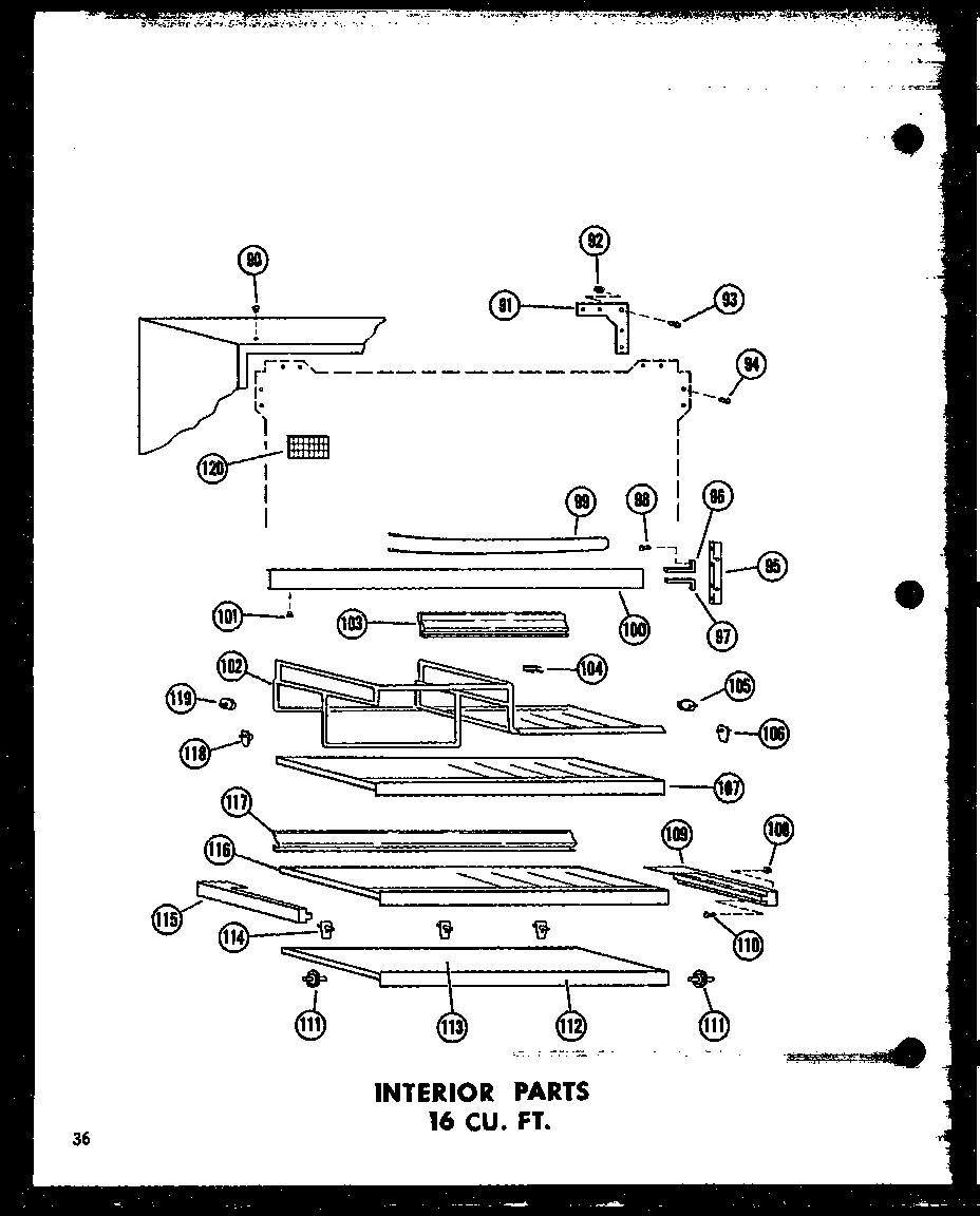04 - INTERIOR PARTS 16 CU. FT.