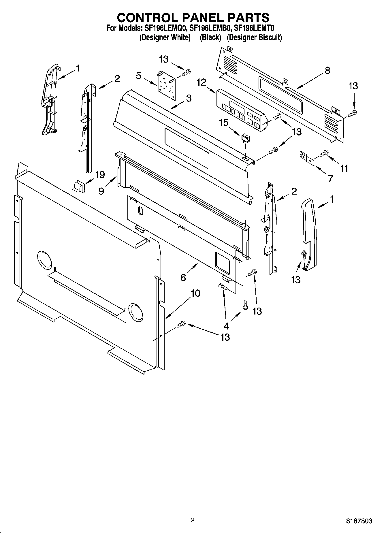 02 - CONTROL PANEL PARTS