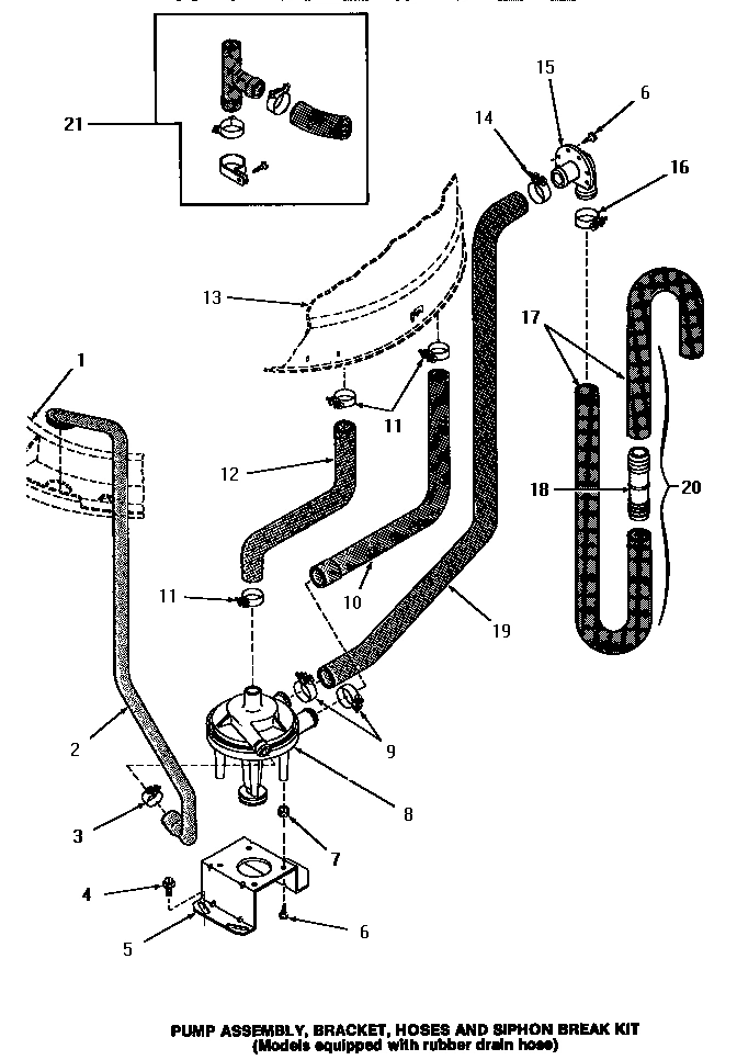 18 - PUMP ASSY/BRKT/HOSES & SIPHON BREAK KIT