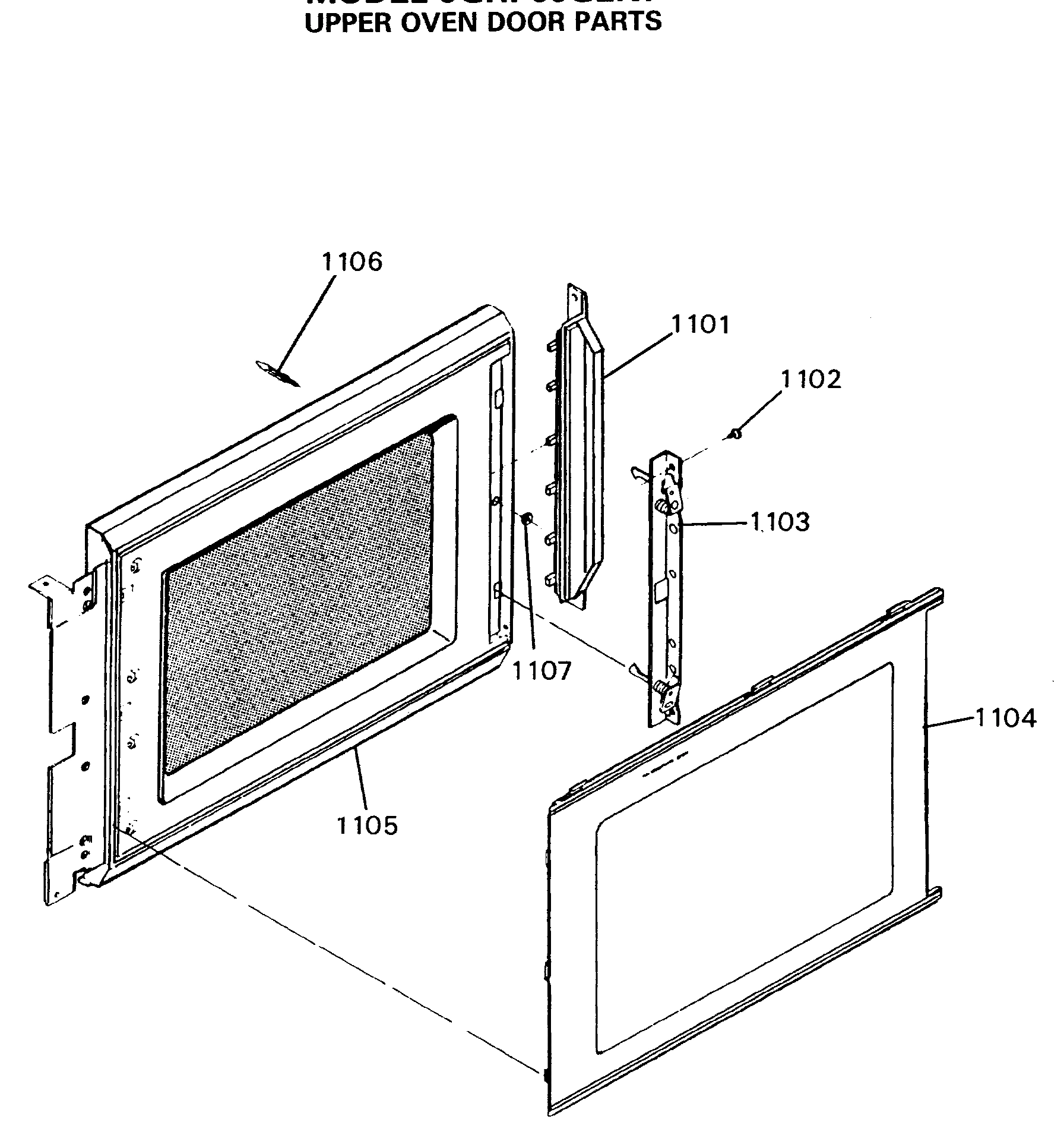 UPPER OVEN DOOR PARTS
