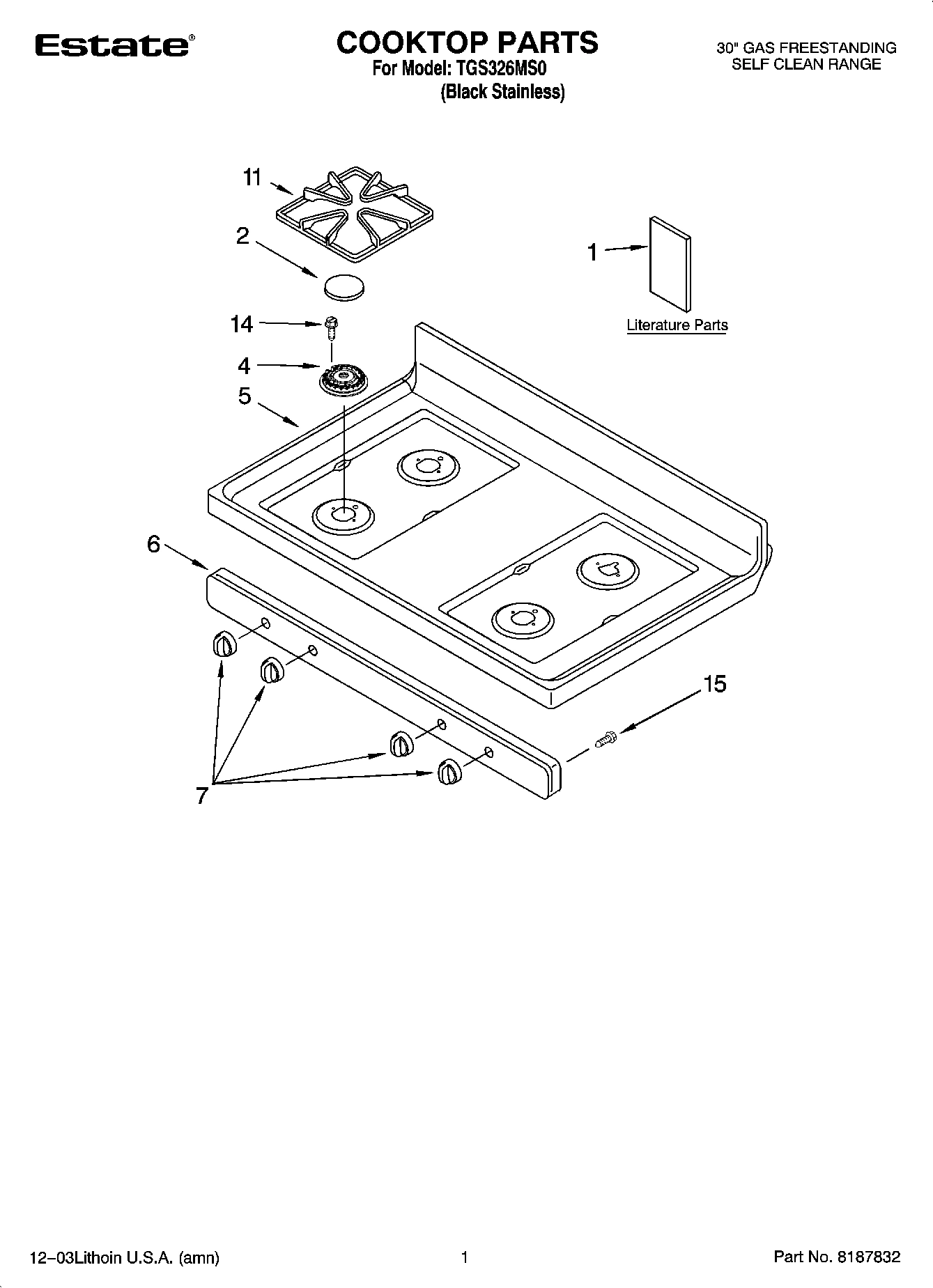 01 - COOKTOP PARTS