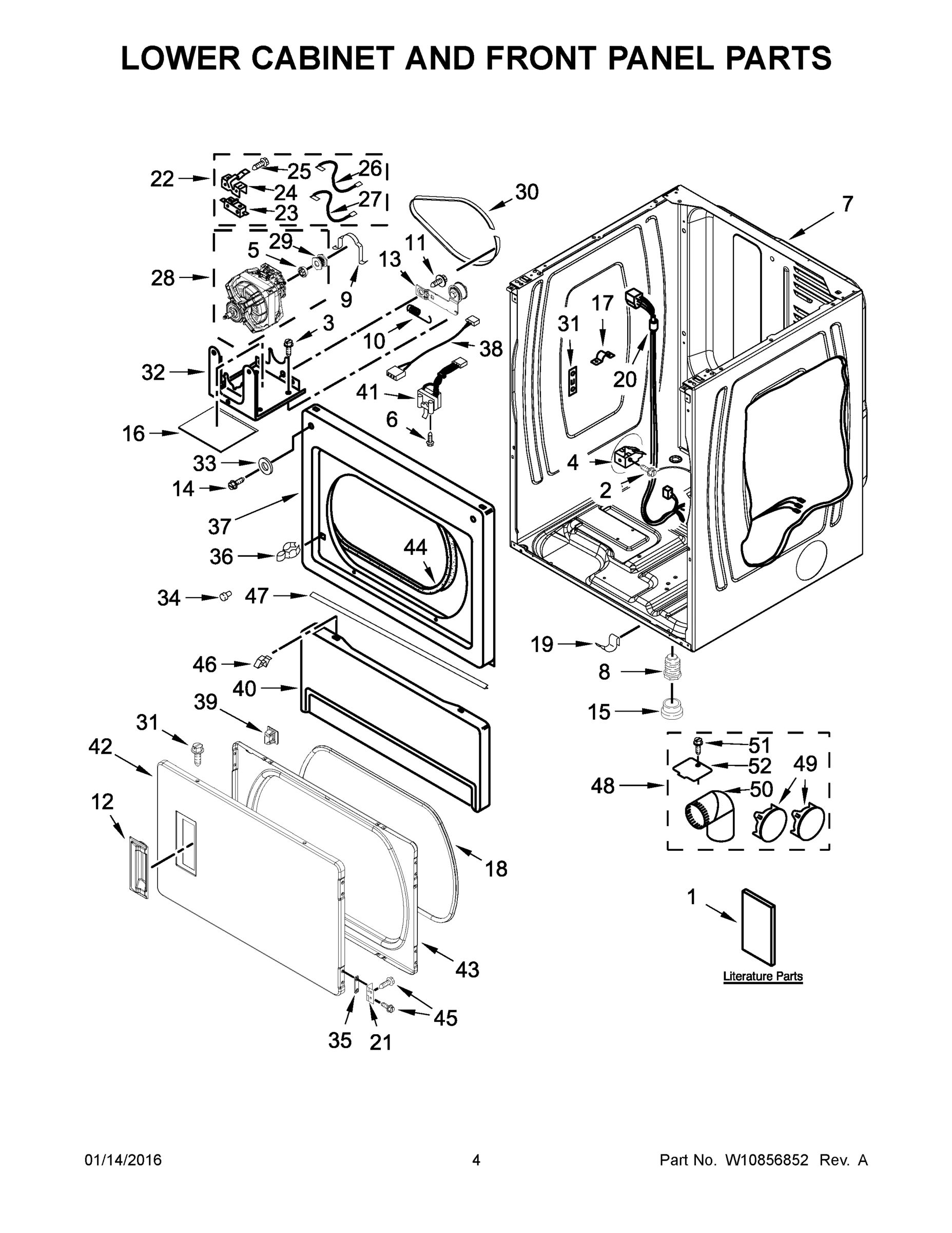 03 - LOWER CABINET AND FRONT PANEL PARTS