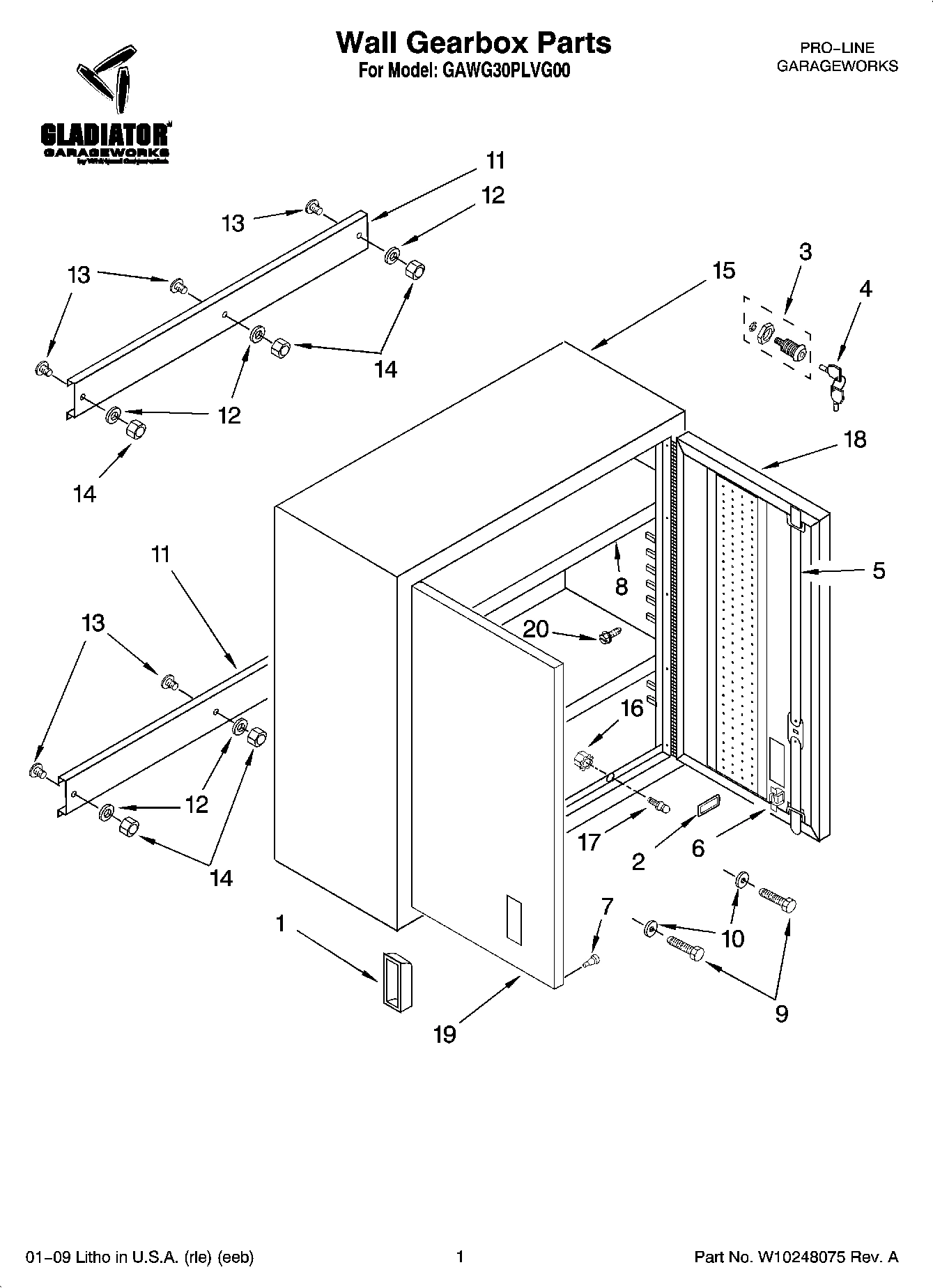 01 - Wall Gearbox Parts