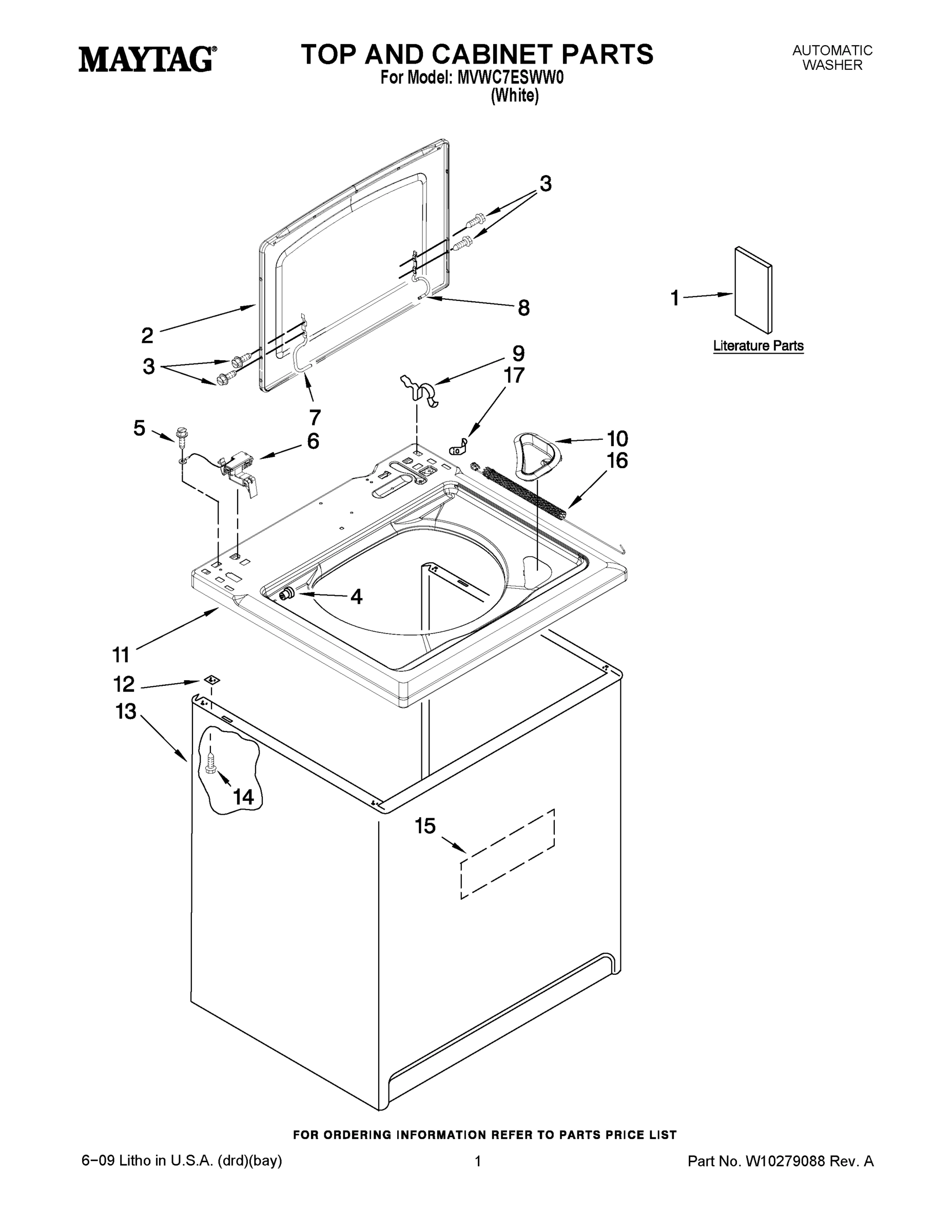 01 - TOP AND CABINET PARTS