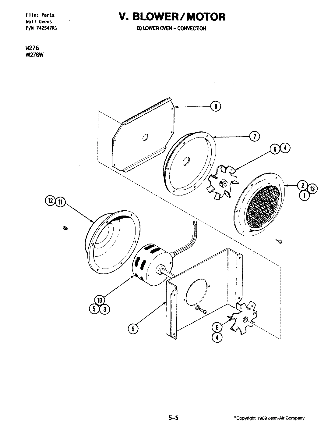 01 - BLOWER MOTOR (CONVECTION FAN LOWER)