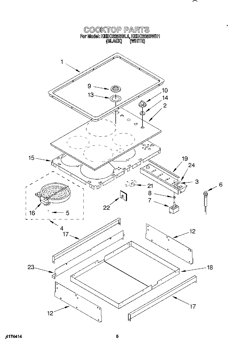 04 - COOKTOP, LIT/OPTIONAL