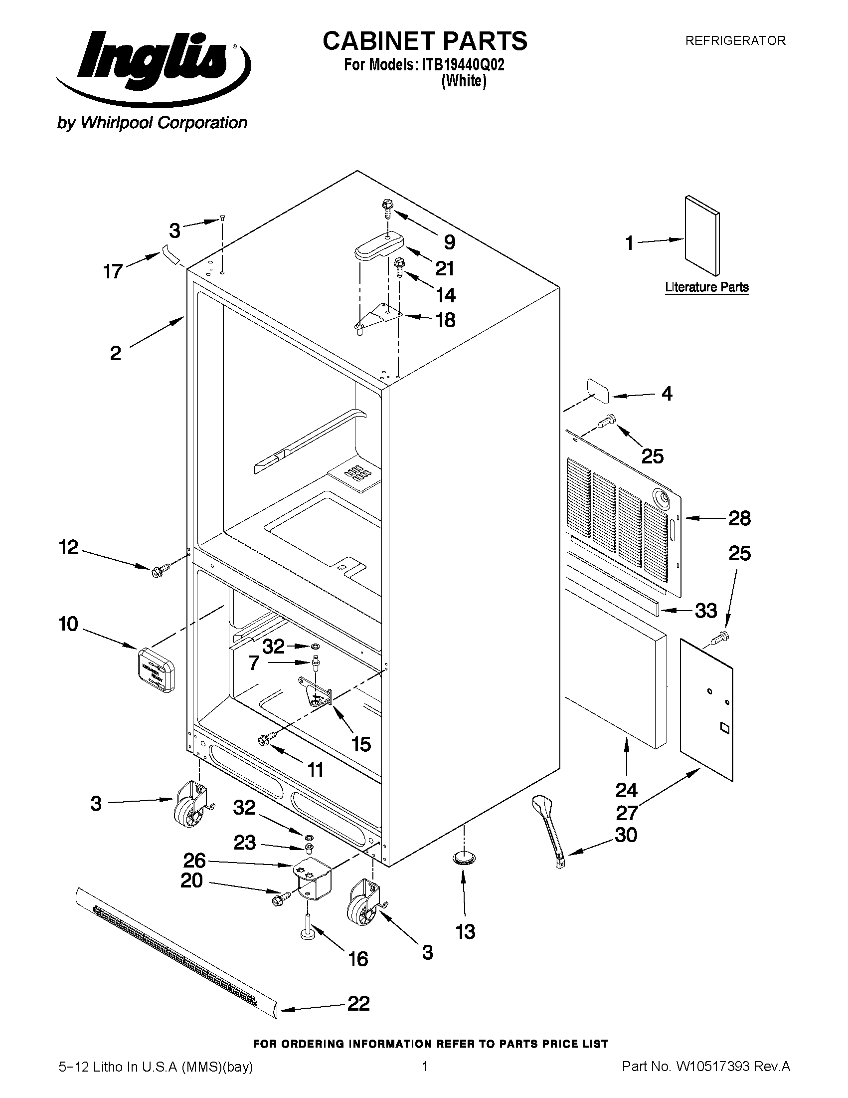 01 - CABINET PARTS