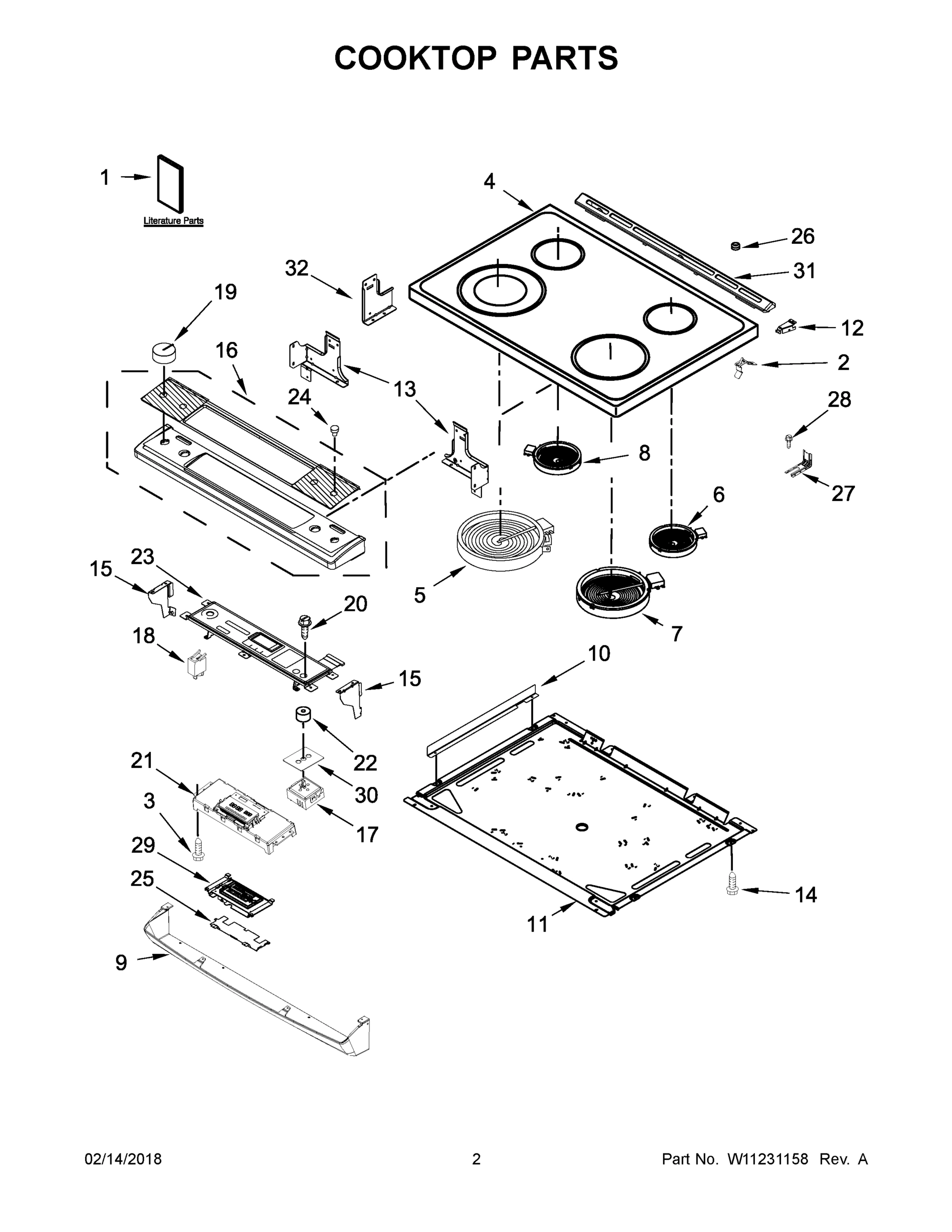 02 - COOKTOP PARTS