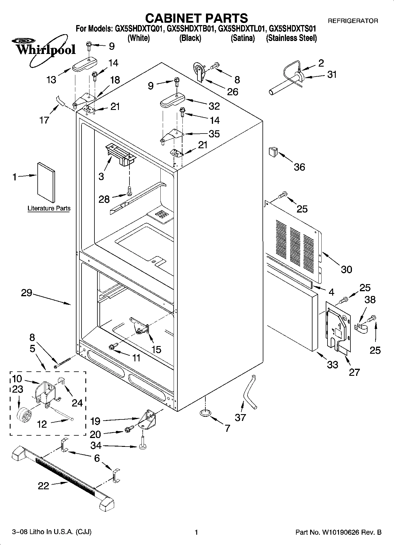 01 - CABINET PARTS