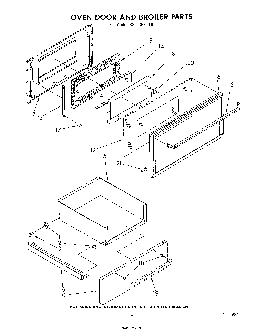 04 - OVEN DOOR AND BROILER