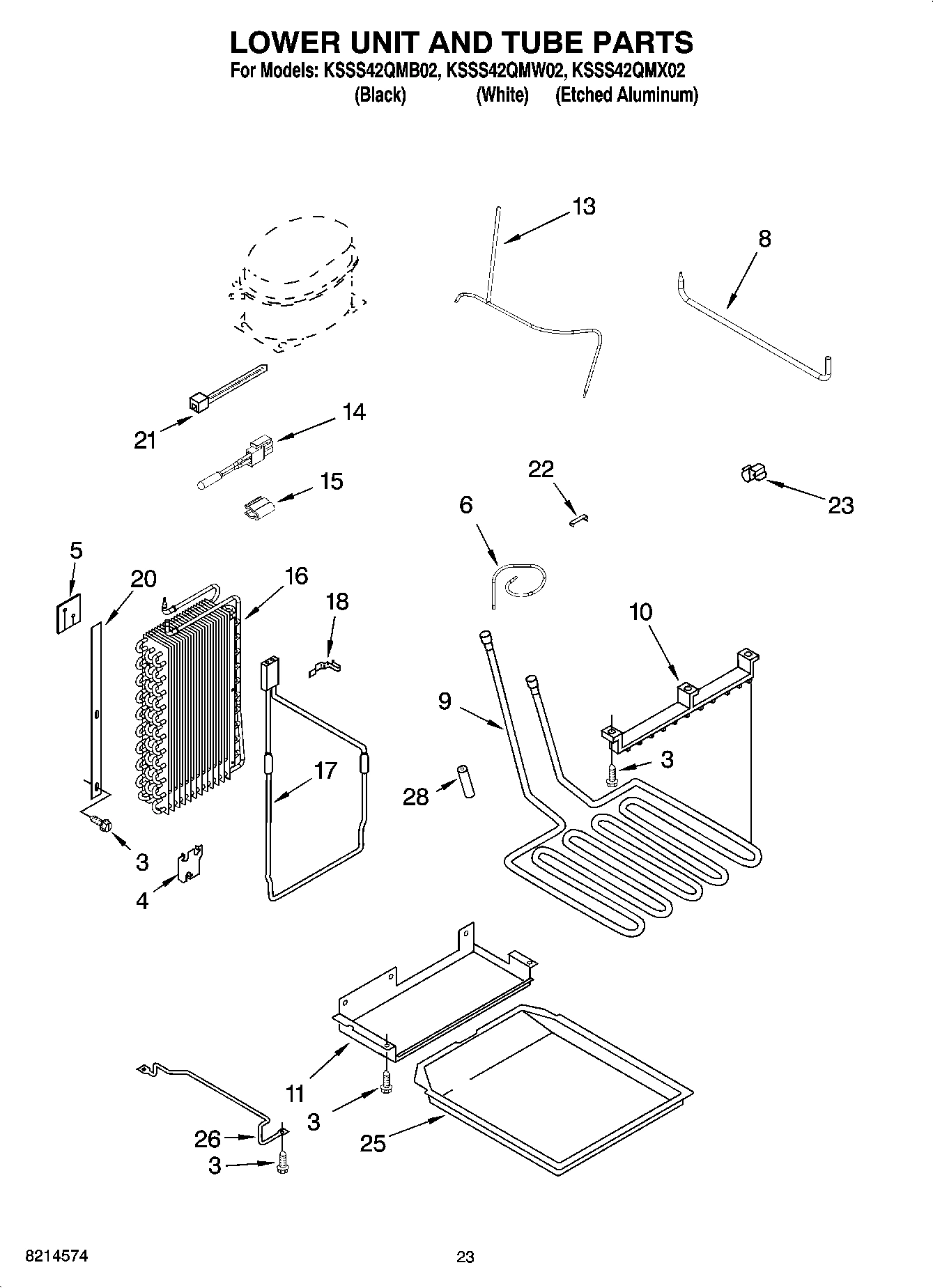 14 - LOWER UNIT AND TUBE PARTS