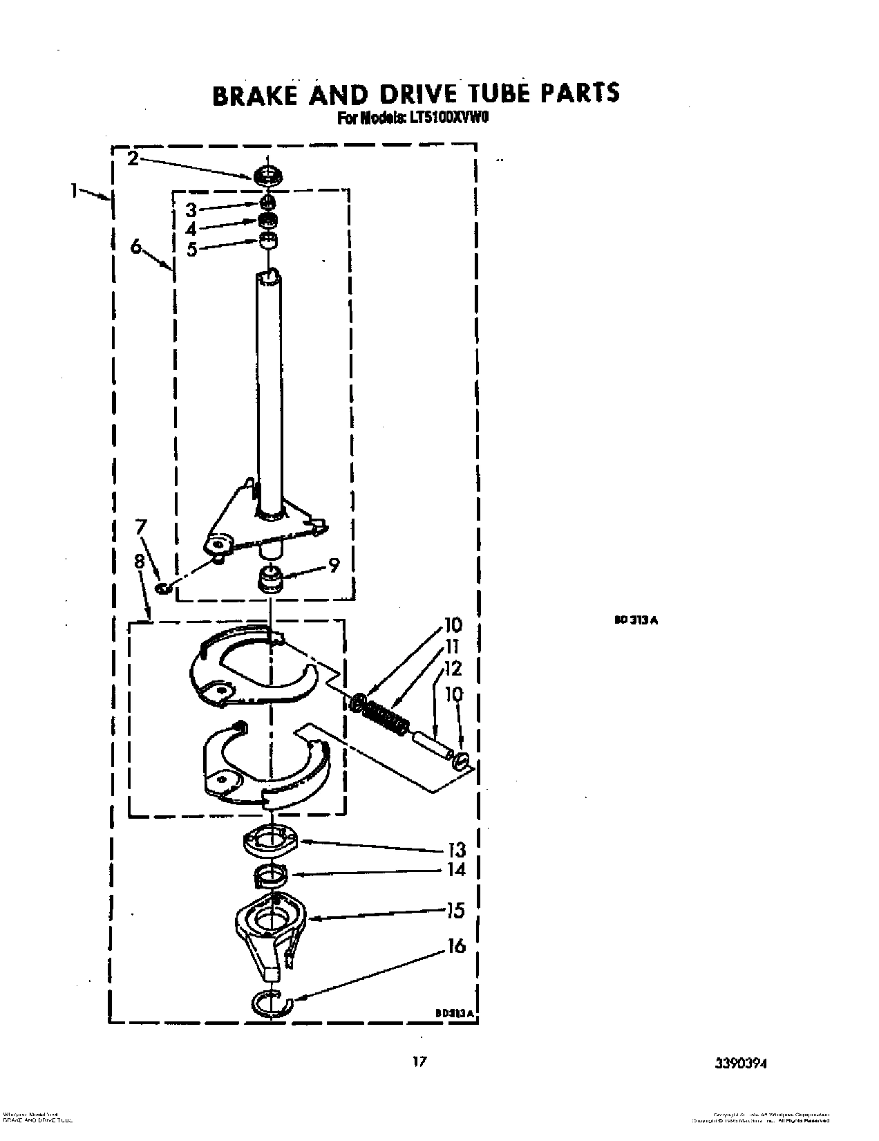 14 - BRAKE AND DRIVE TUBE