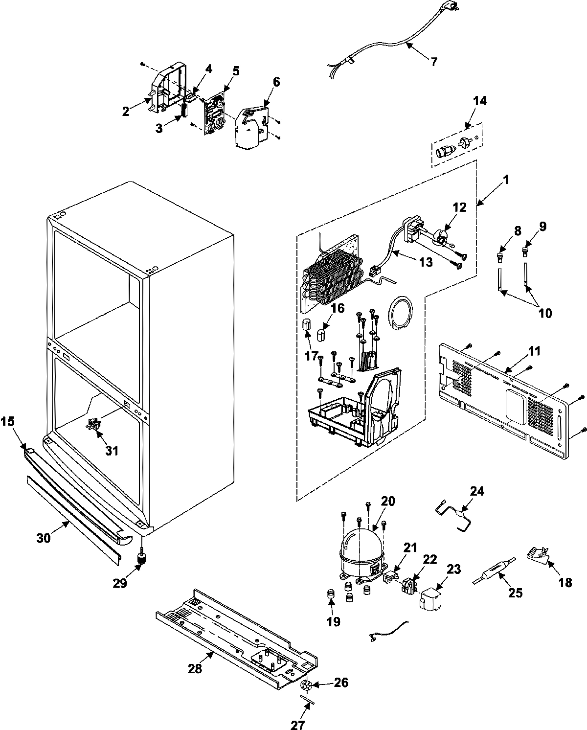 06 - MACHINE COMPARTMENT AND CABINET BACK
