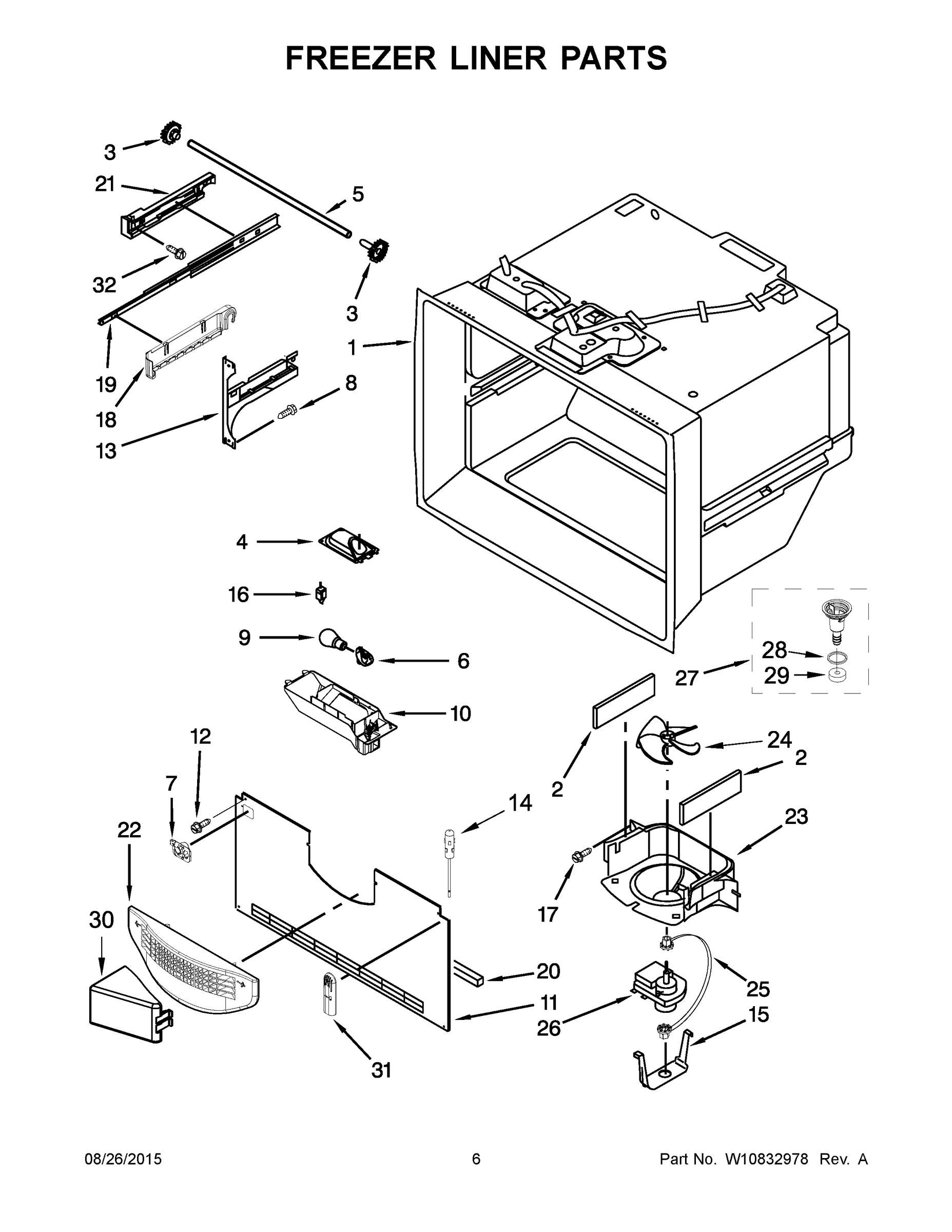 04 - FREEZER LINER PARTS