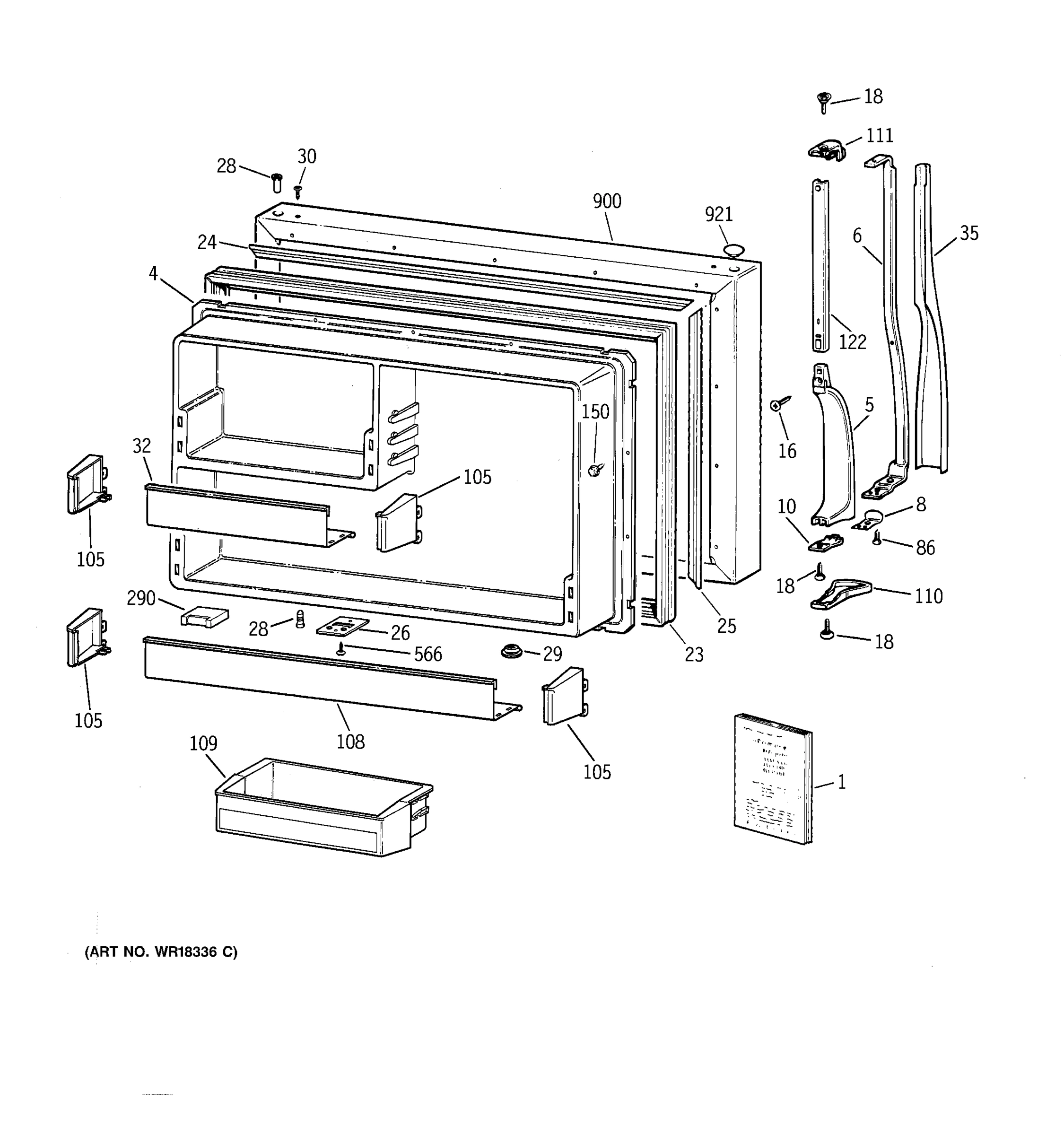 FREEZER DOOR