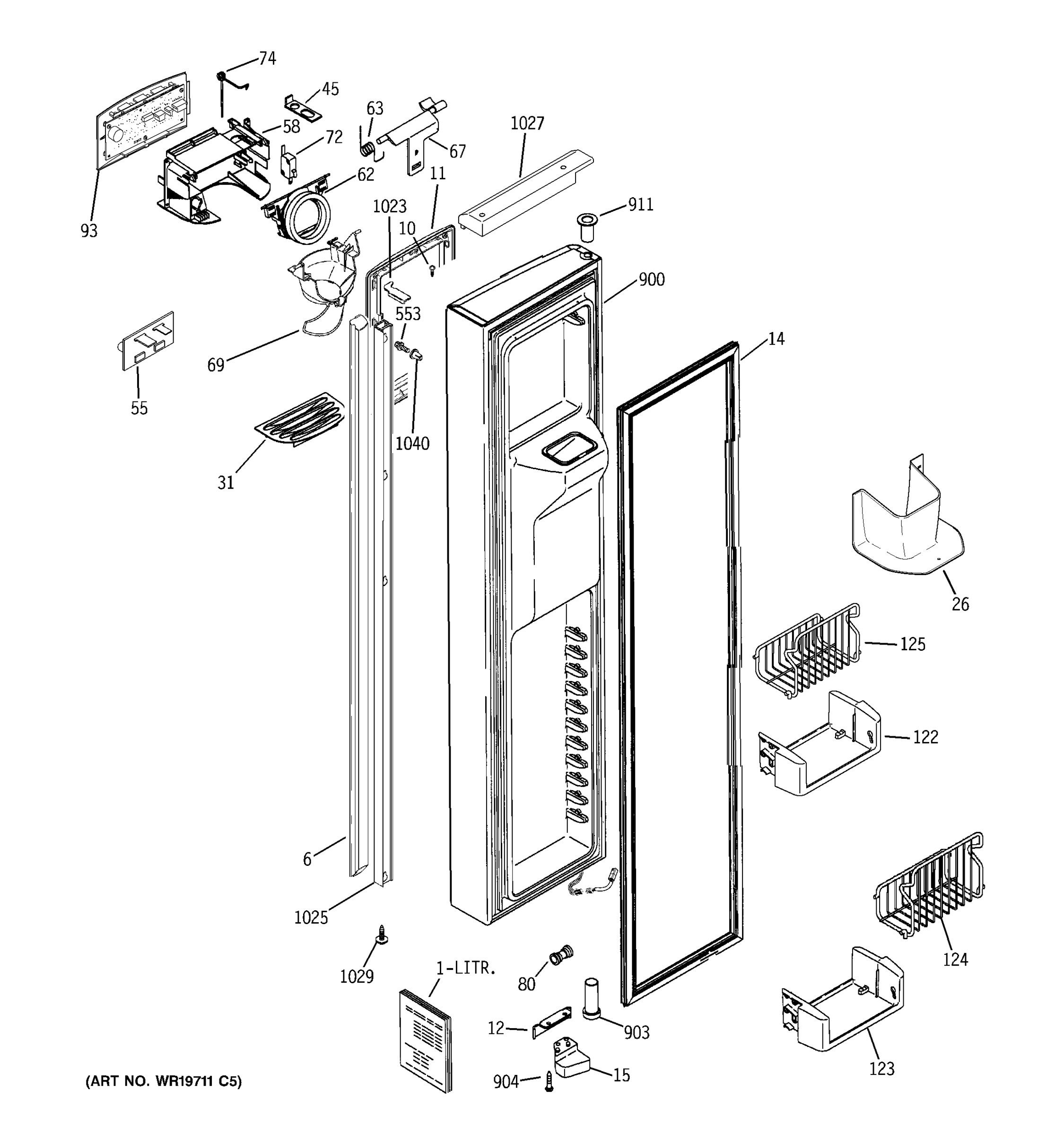 FREEZER DOOR