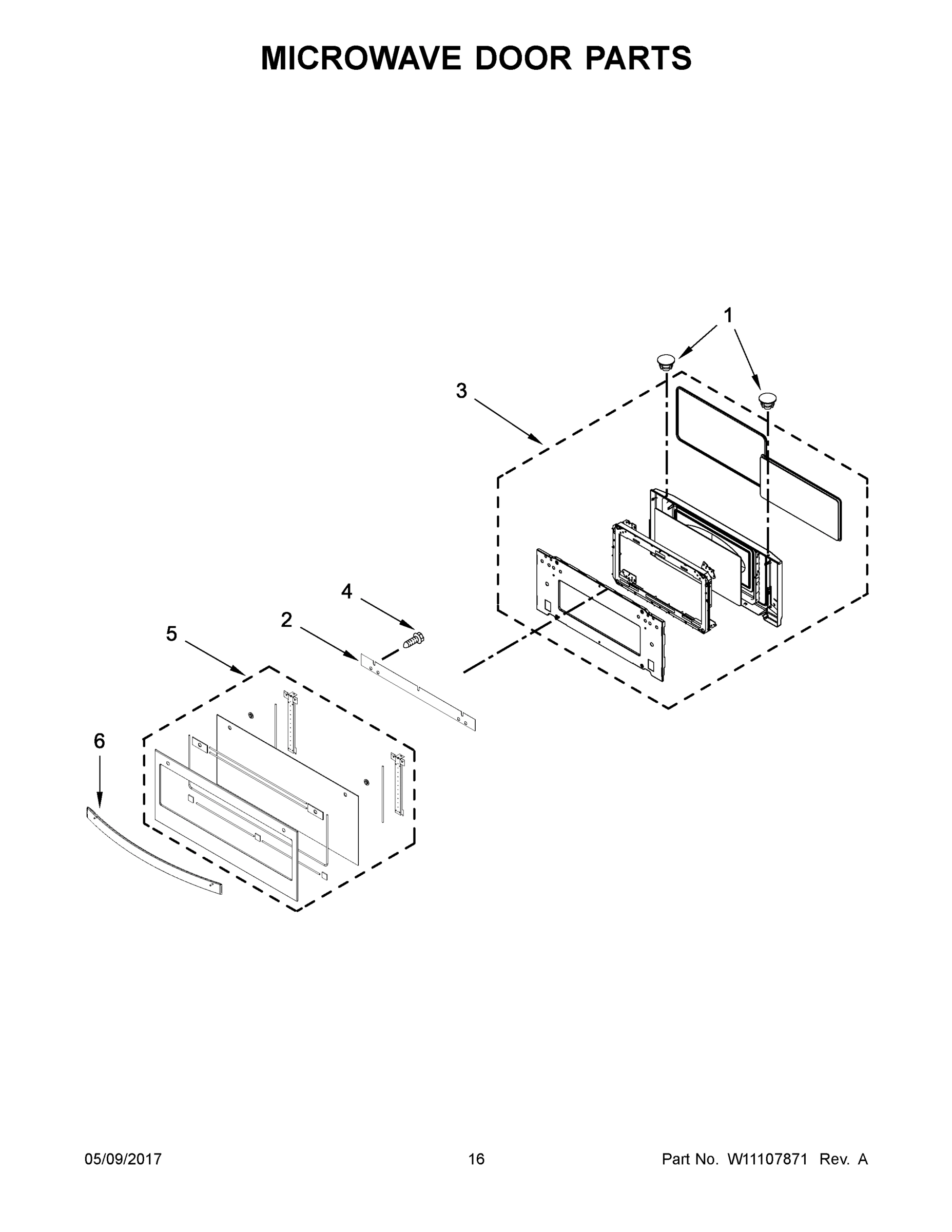 09 - MICROWAVE DOOR PARTS