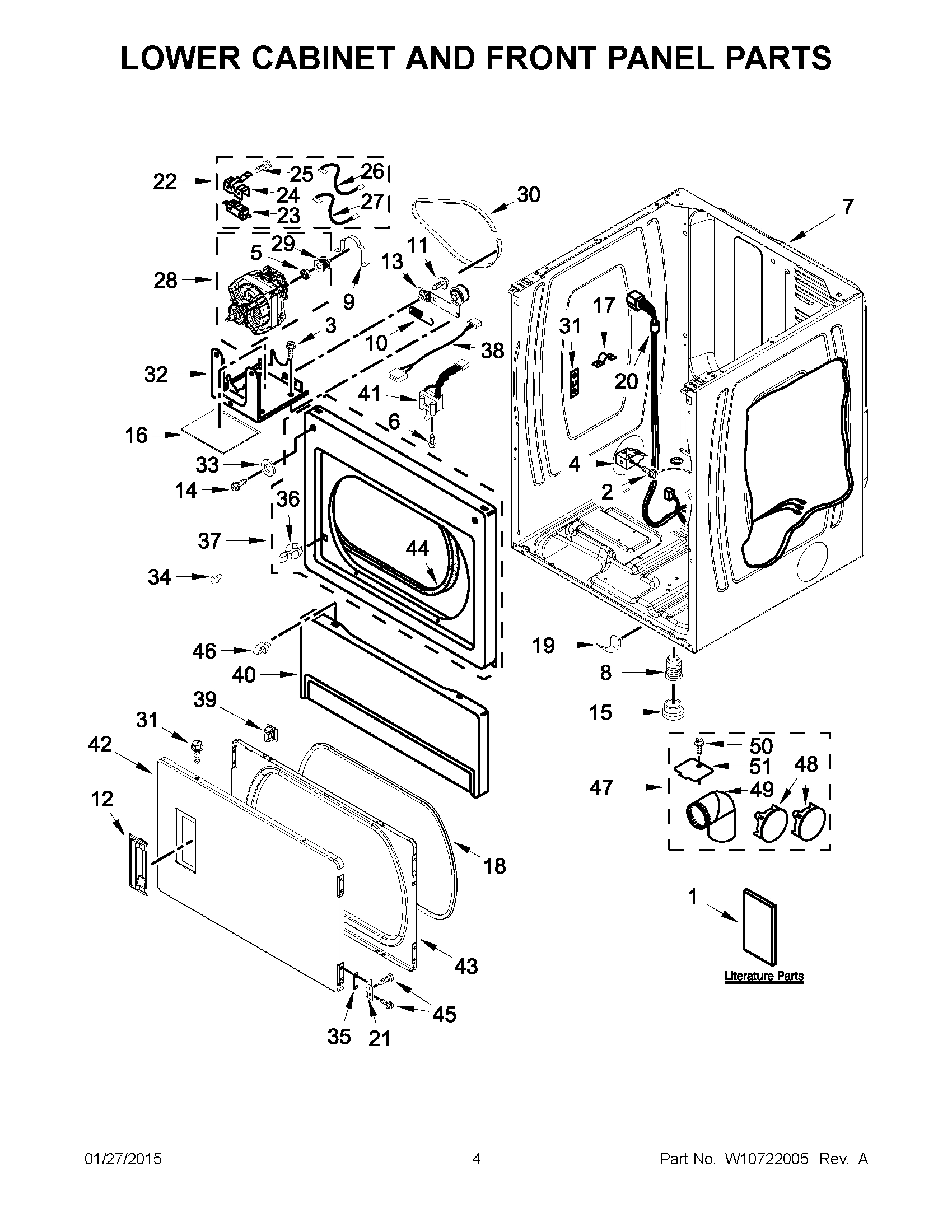 03 - LOWER CABINET AND FRONT PANEL PARTS